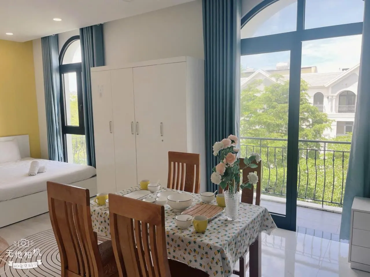 Balcony/Terrace, Bed in Ngân Hà Star Homestay - Grand World Phú Quốc