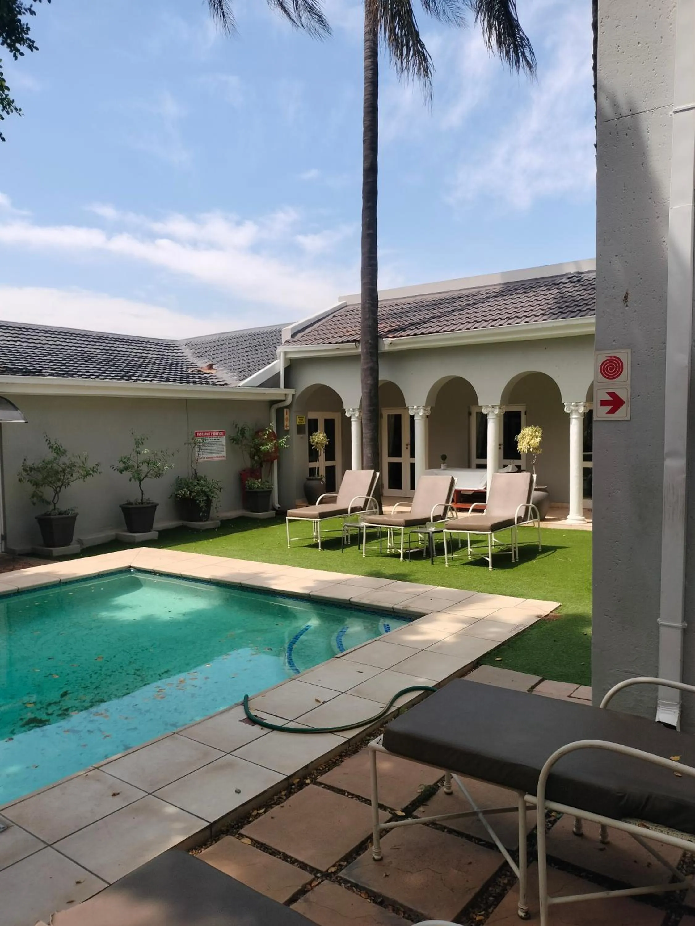 sunbed in 131 on Herbert Baker Boutique Hotel