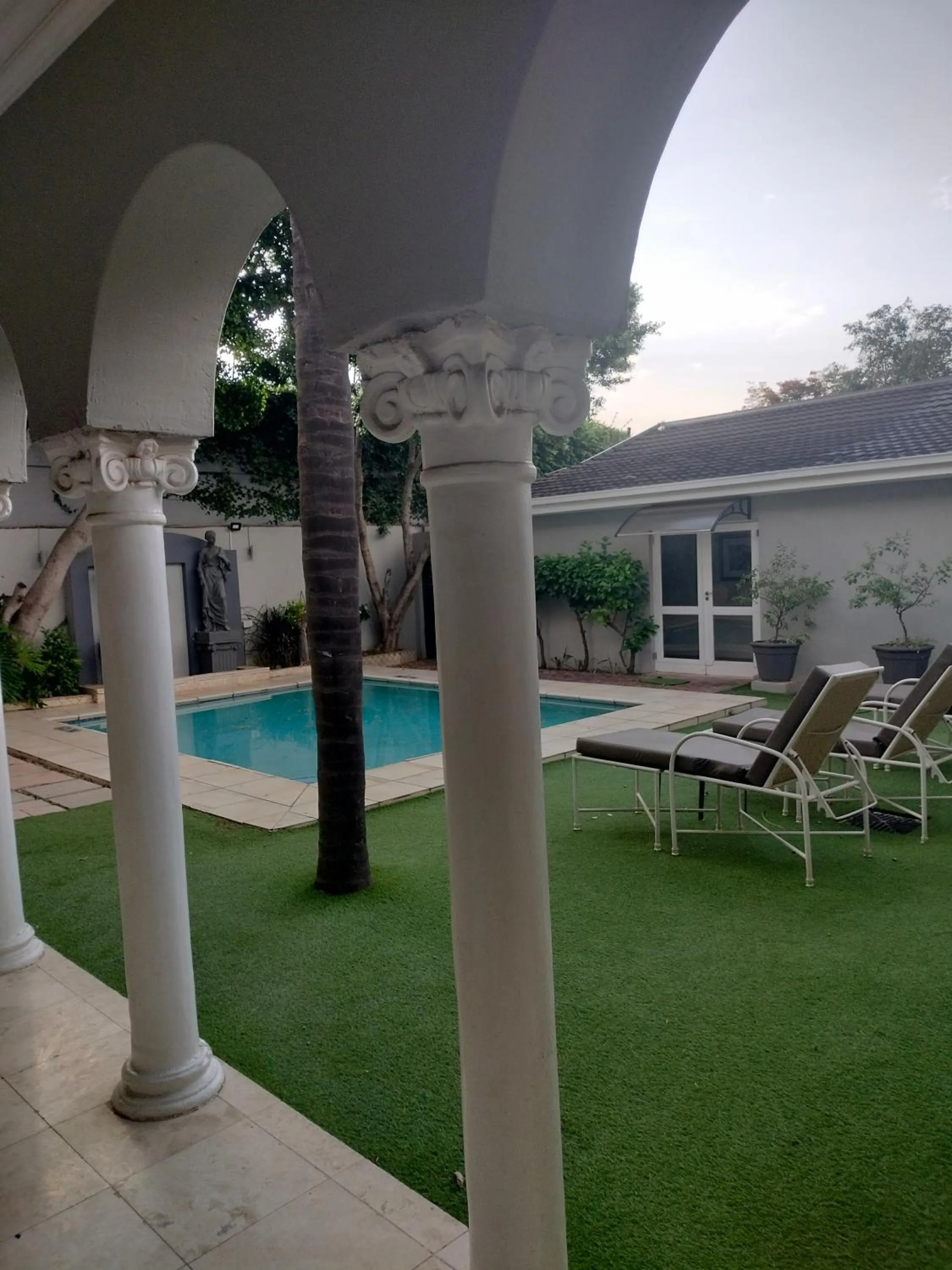 Pool view in 131 on Herbert Baker Boutique Hotel