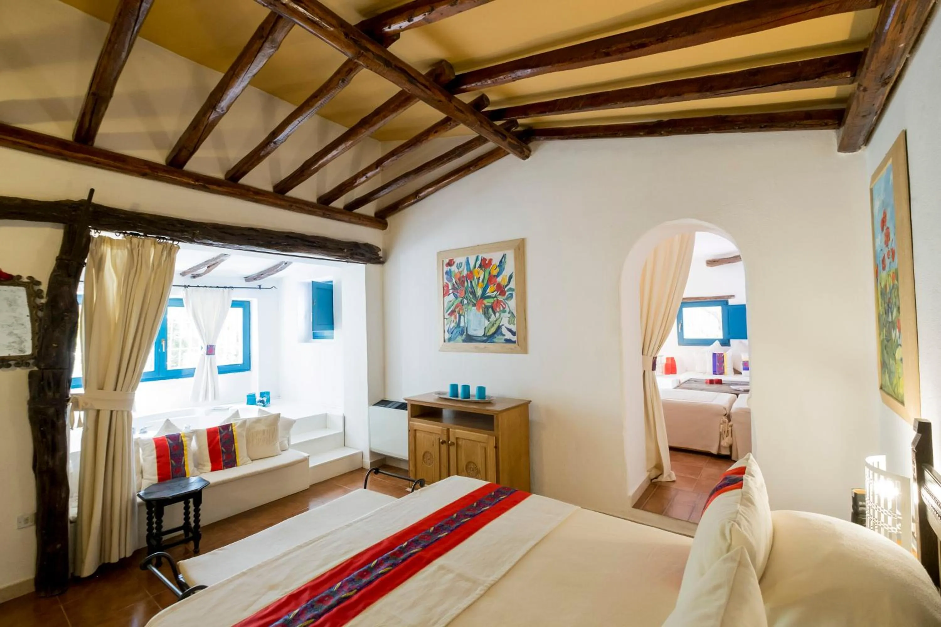 Bed in Su Gologone Experience Hotel