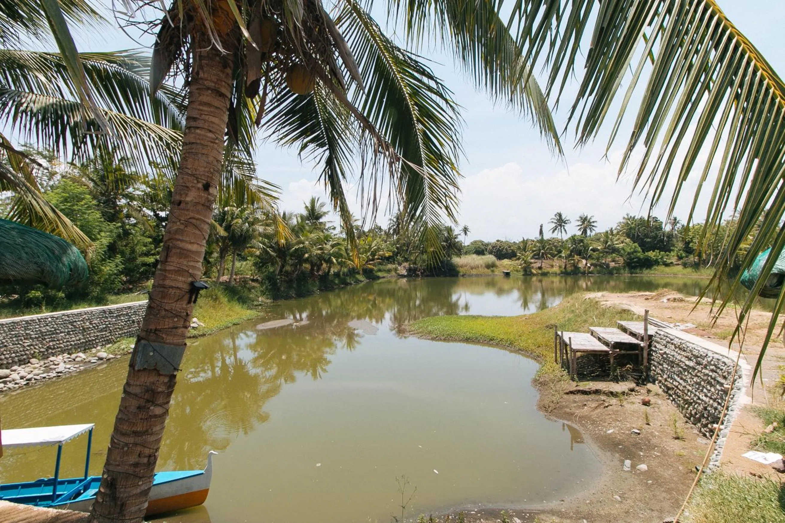Garden view in E. Moreno Recreation Beach Resort Ilocos Sur