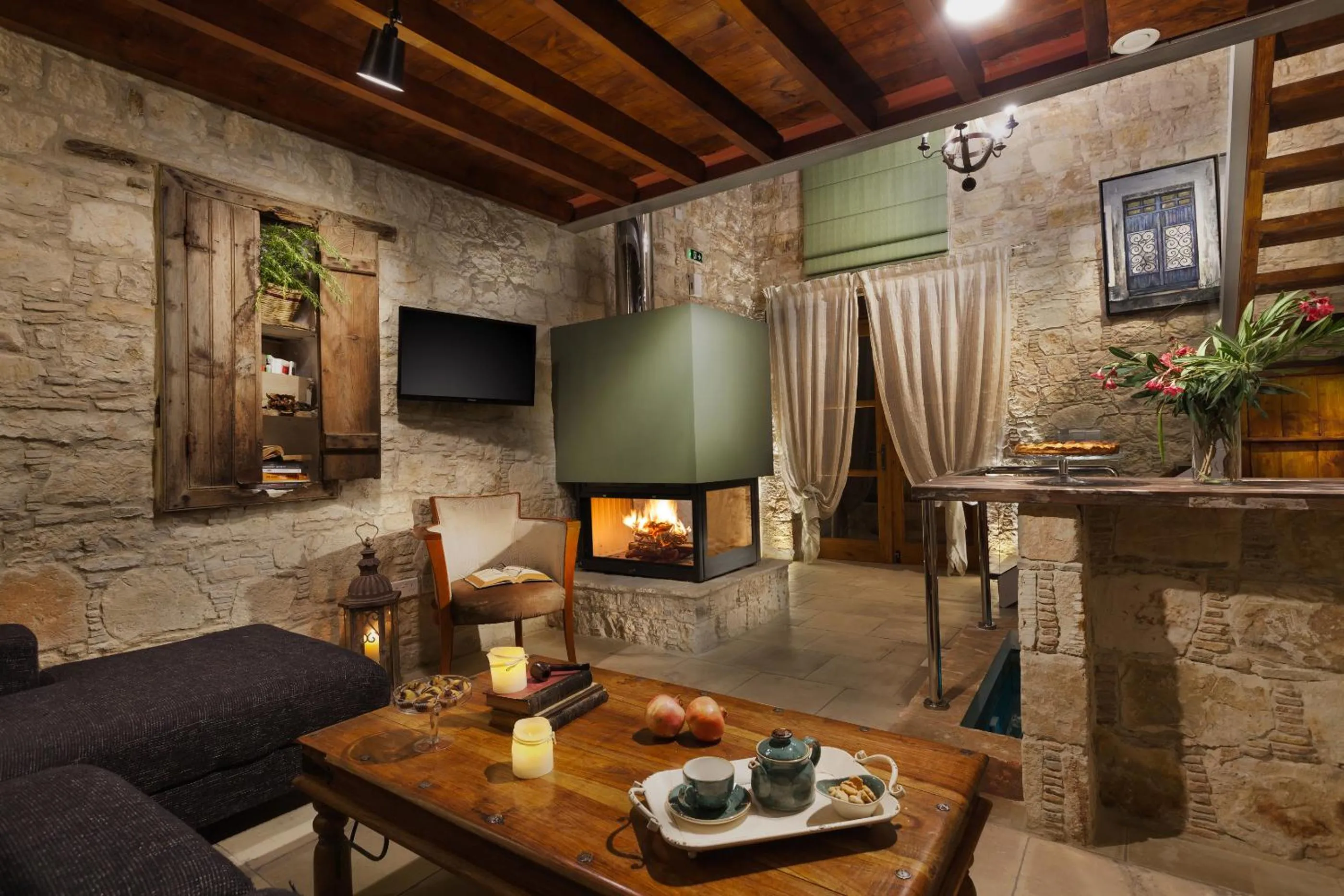 Living room in Oinoessa Traditional Boutique Guest Houses