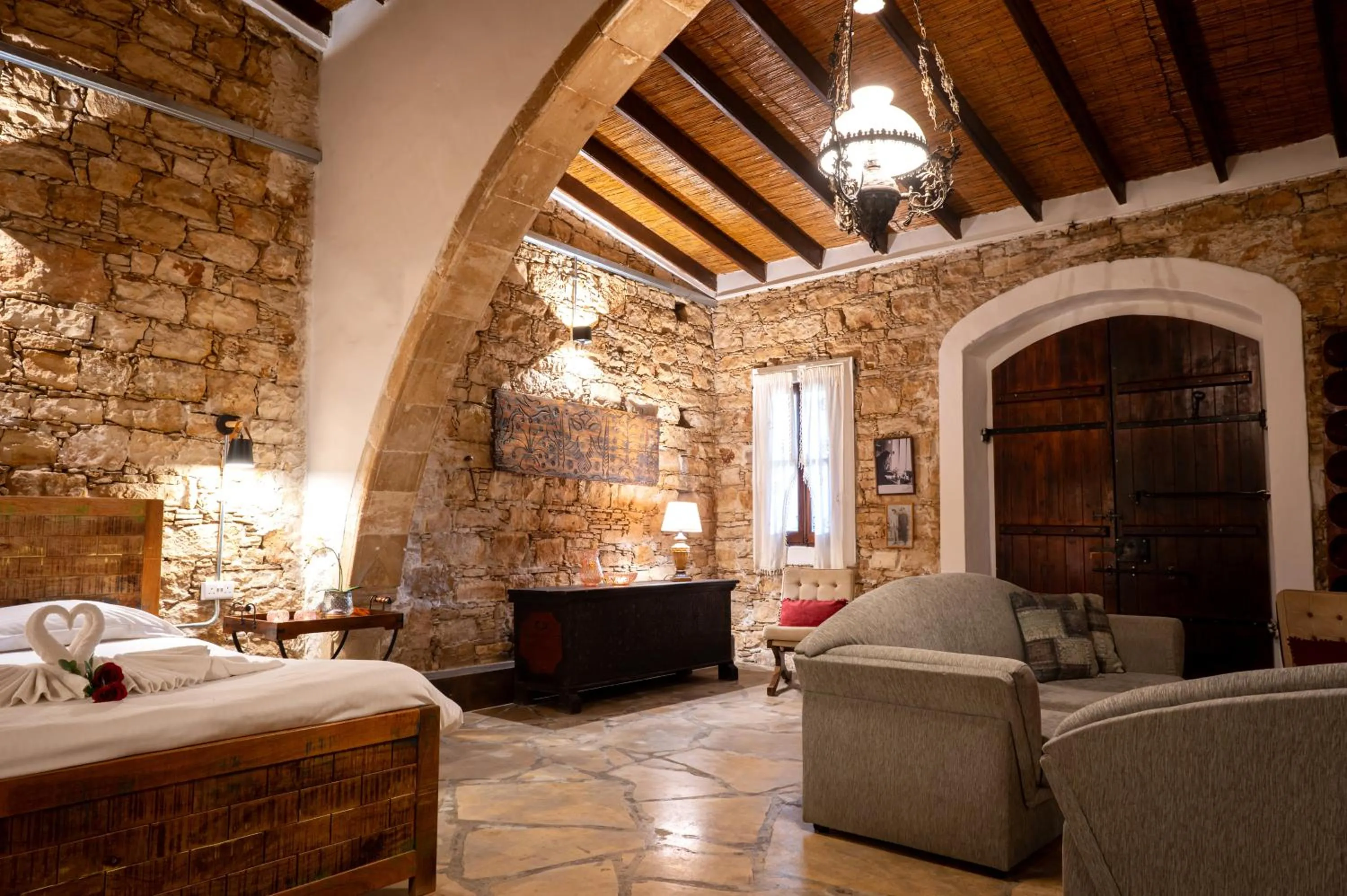 Living room, Bed in Oinoessa Traditional Boutique Guest Houses