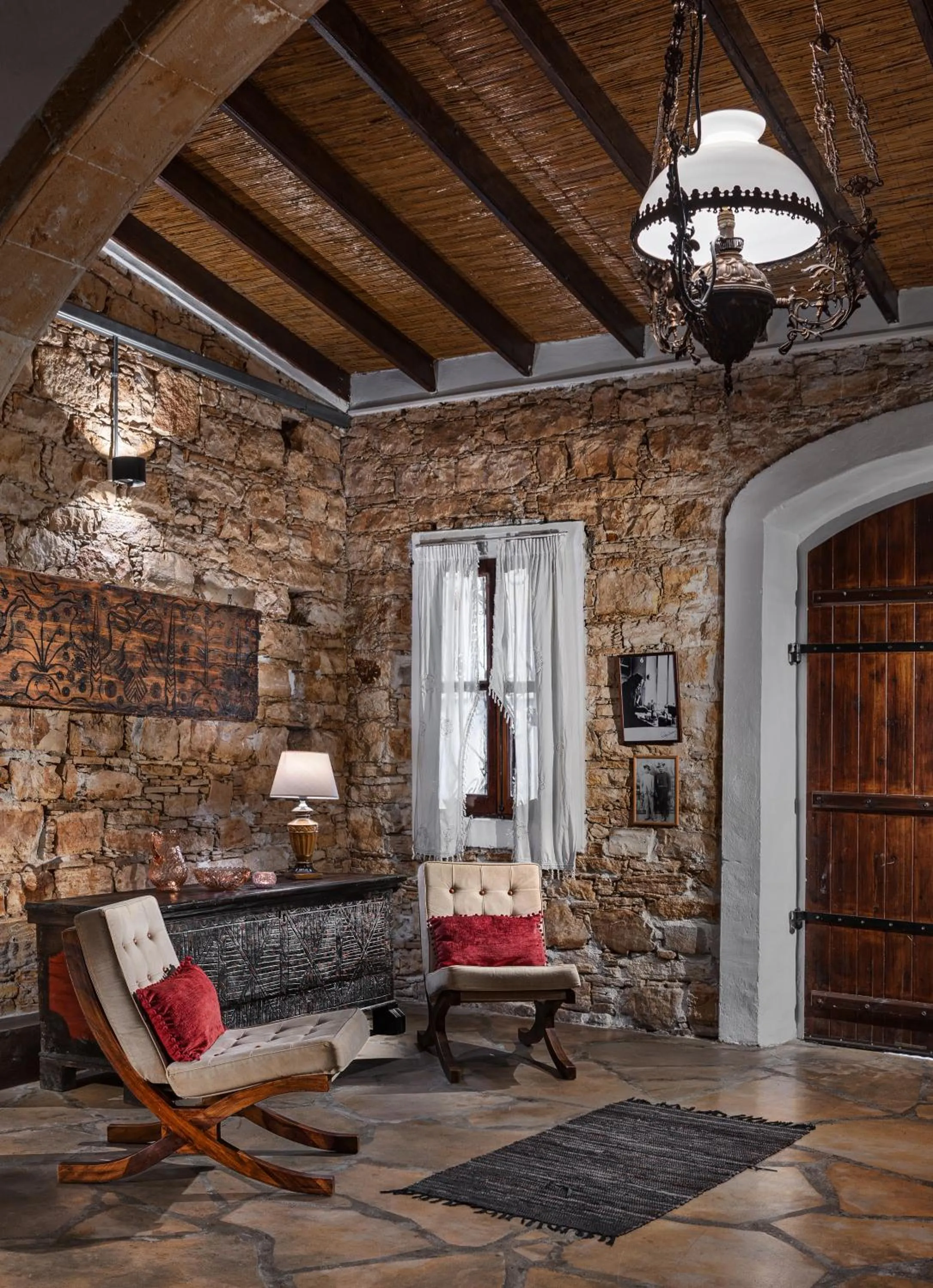 Seating area in Oinoessa Traditional Boutique Guest Houses