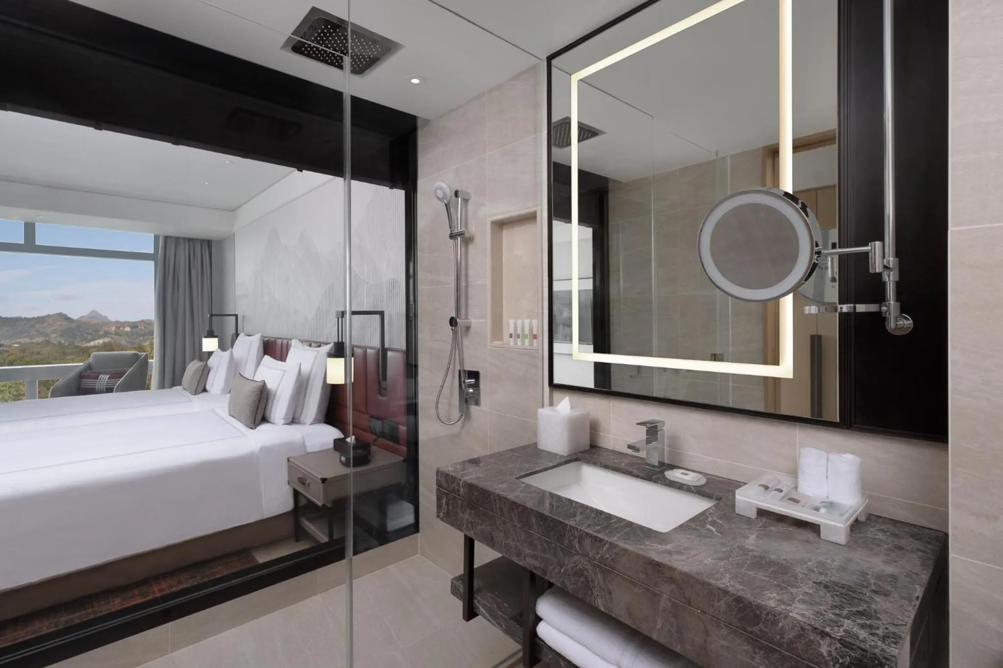 Bathroom, Bed in Swissôtel Clark Philippines