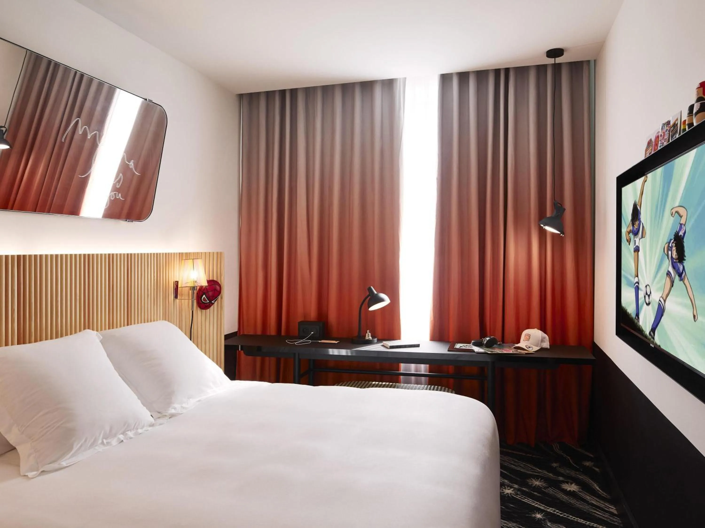 Bedroom, Bed in Mama Shelter Paris La Défense