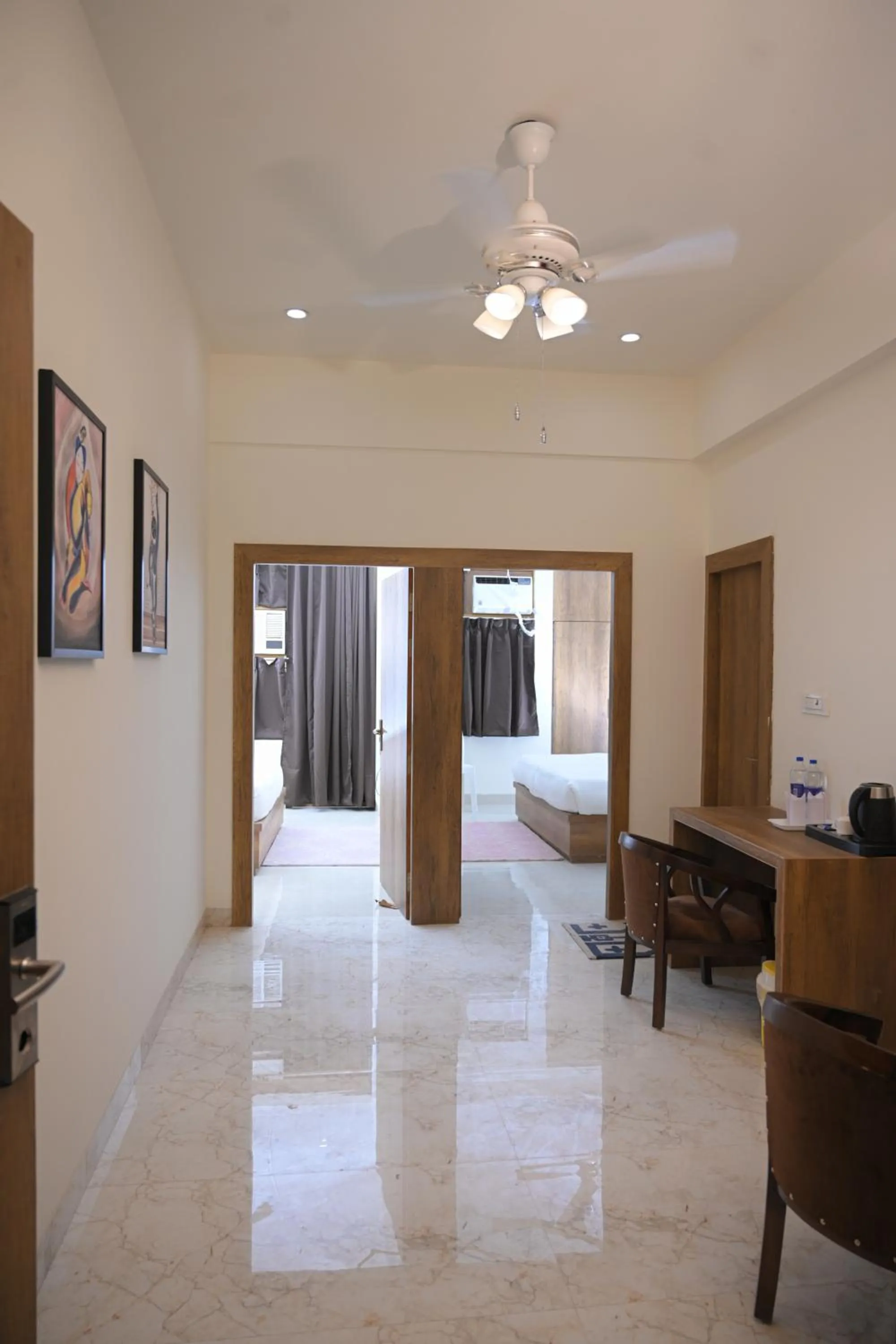 Living room, Bed in The Govindam Resort