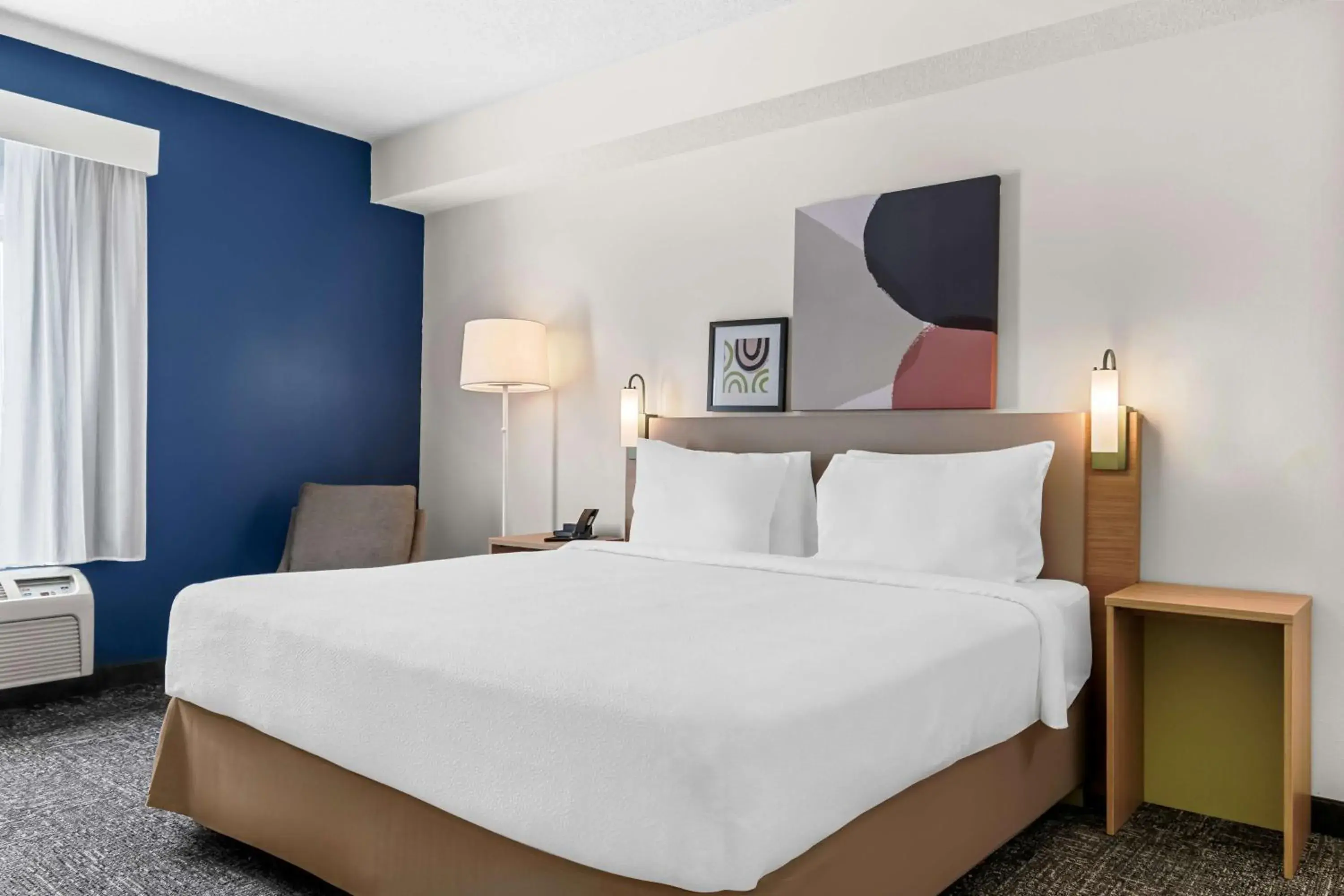 King Room with Mobility Accessible Tub in Spark By Hilton Hershey Near The Park King Room with Mobility Accessible Tub in Spark By Hilton Hershey Near The Park