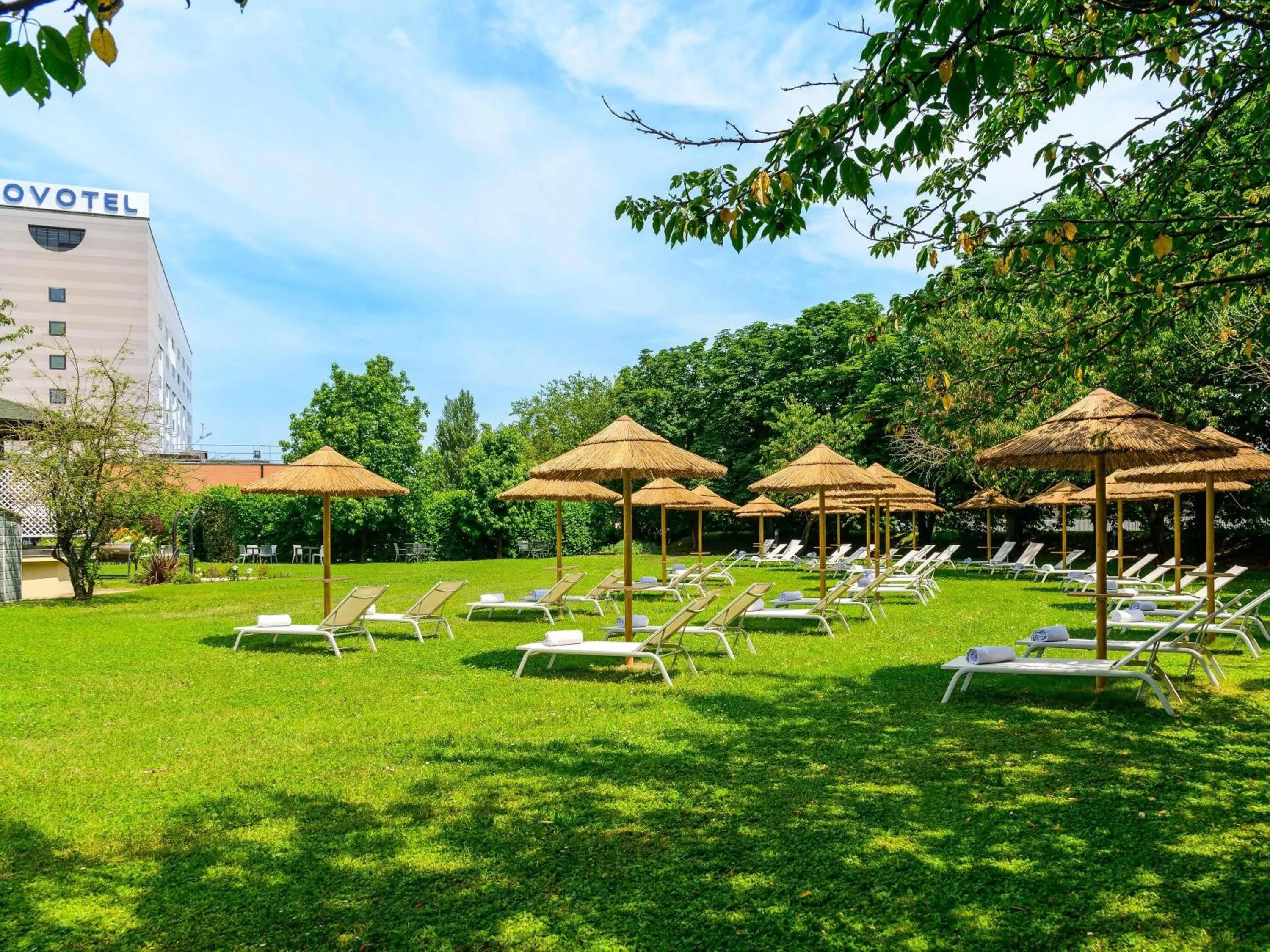 Pool view in Novotel Milano Linate Aeroporto