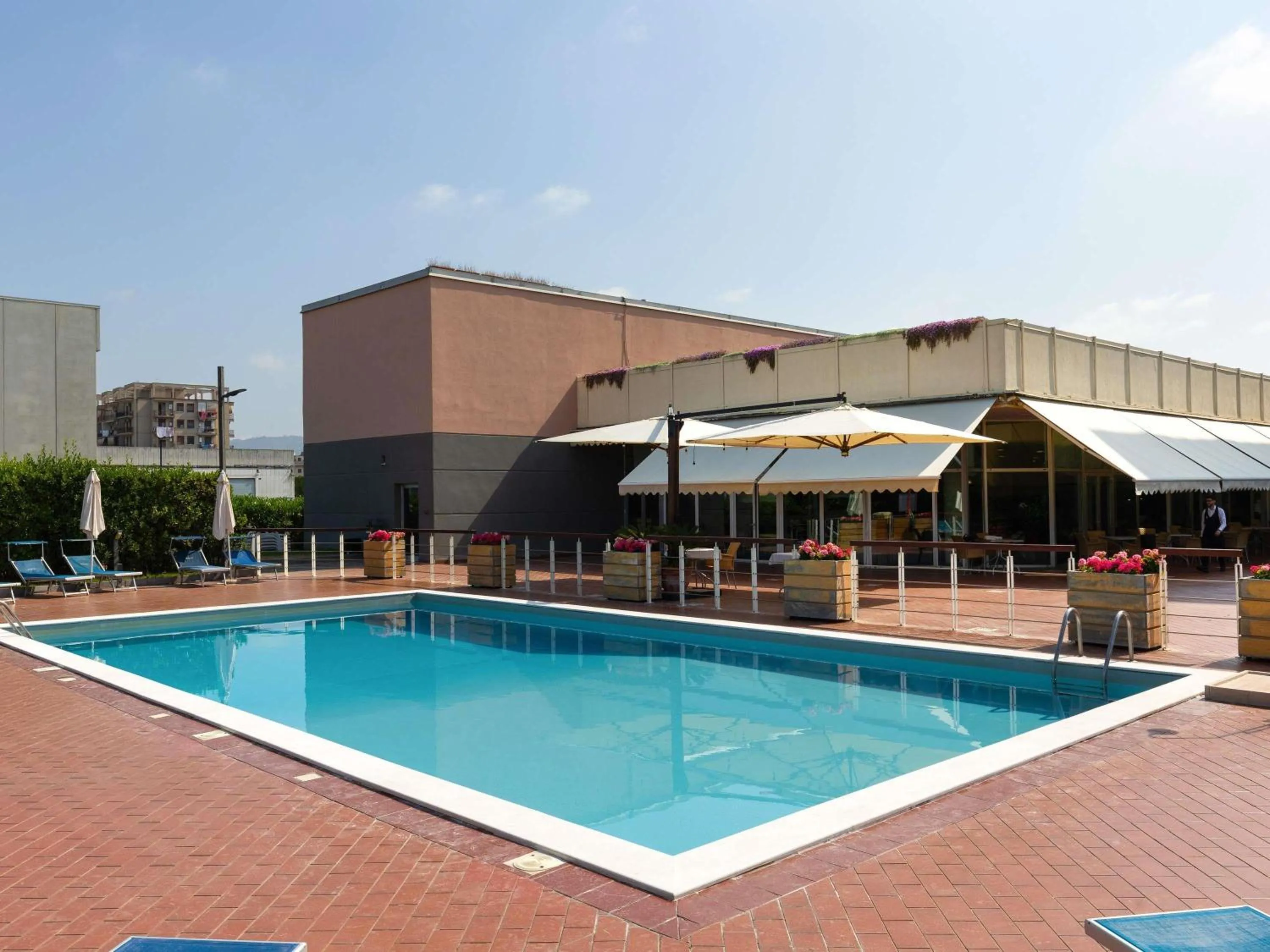 Pool view in Novotel Caserta Sud