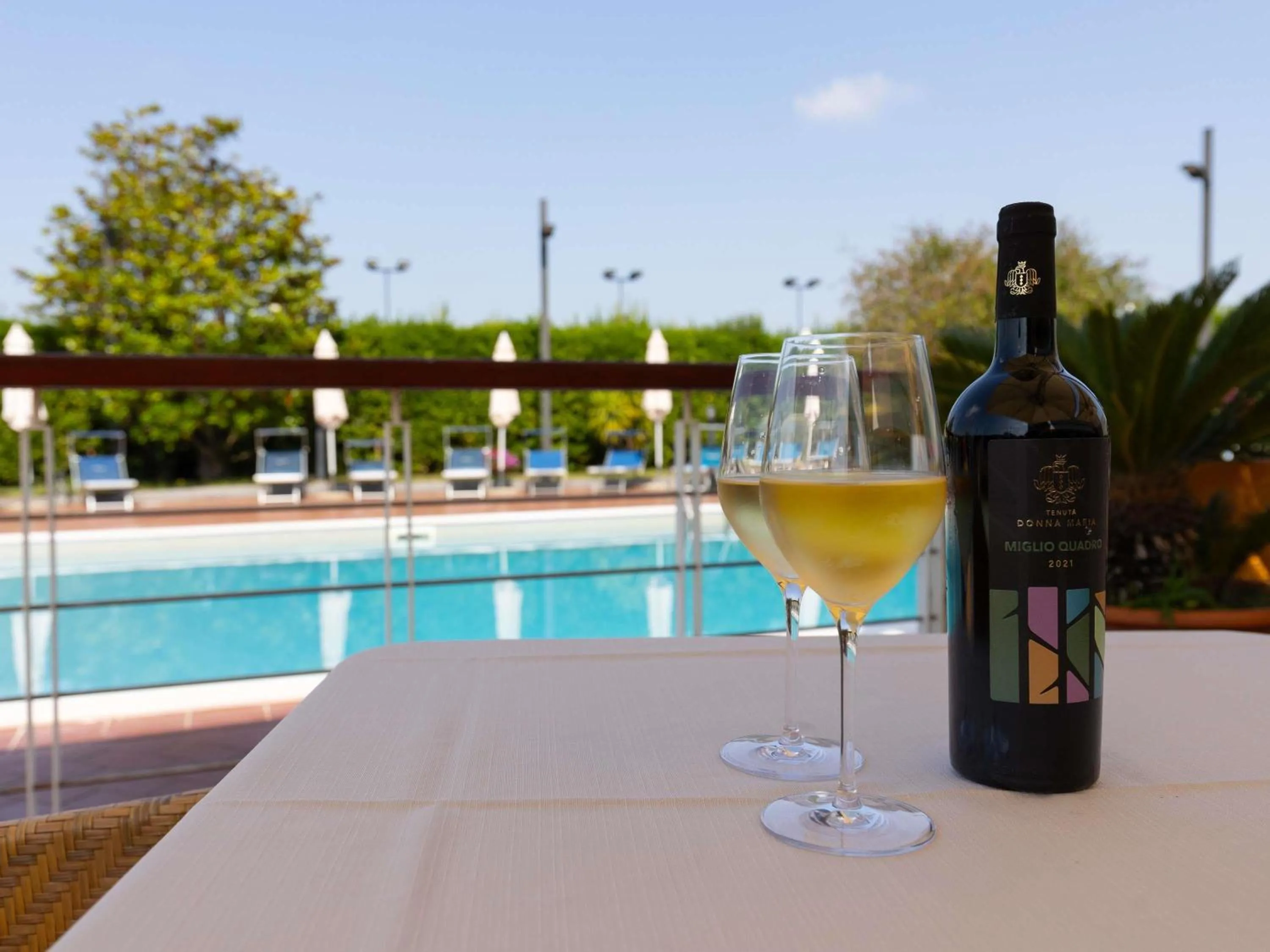 Pool view in Novotel Caserta Sud