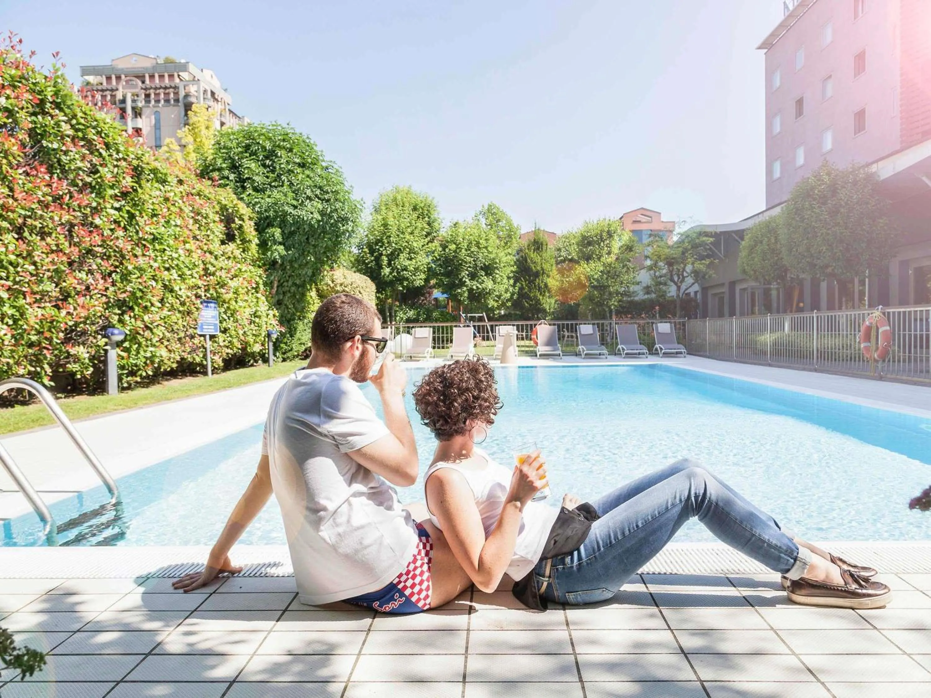 Pool view in Novotel Brescia Due