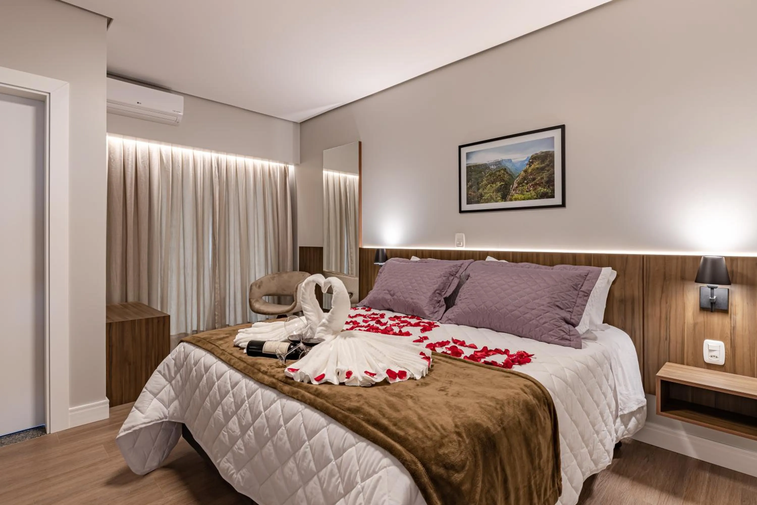 Bed in Pousada Serra Verde