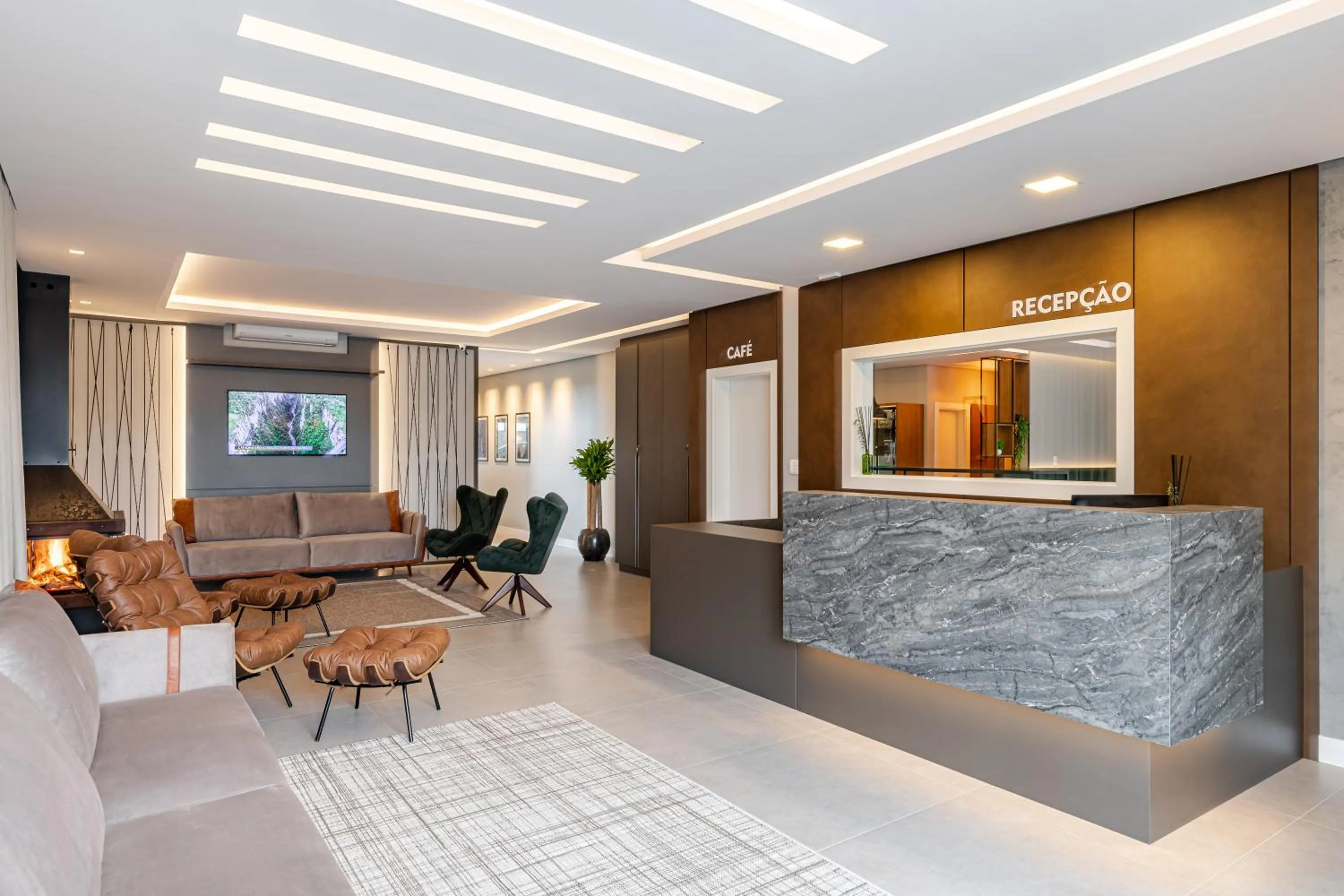 Living room in Pousada Serra Verde