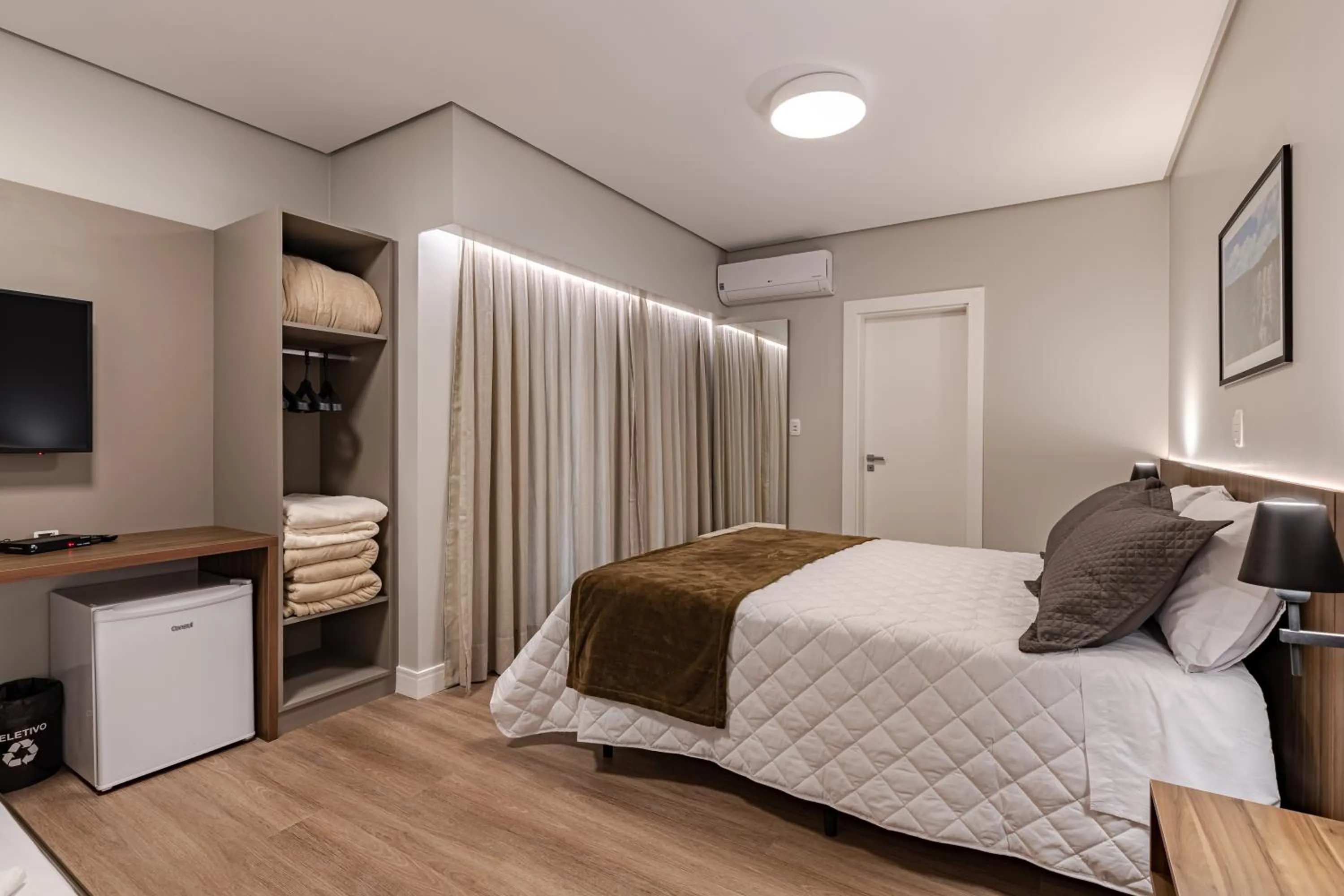 Bed in Pousada Serra Verde