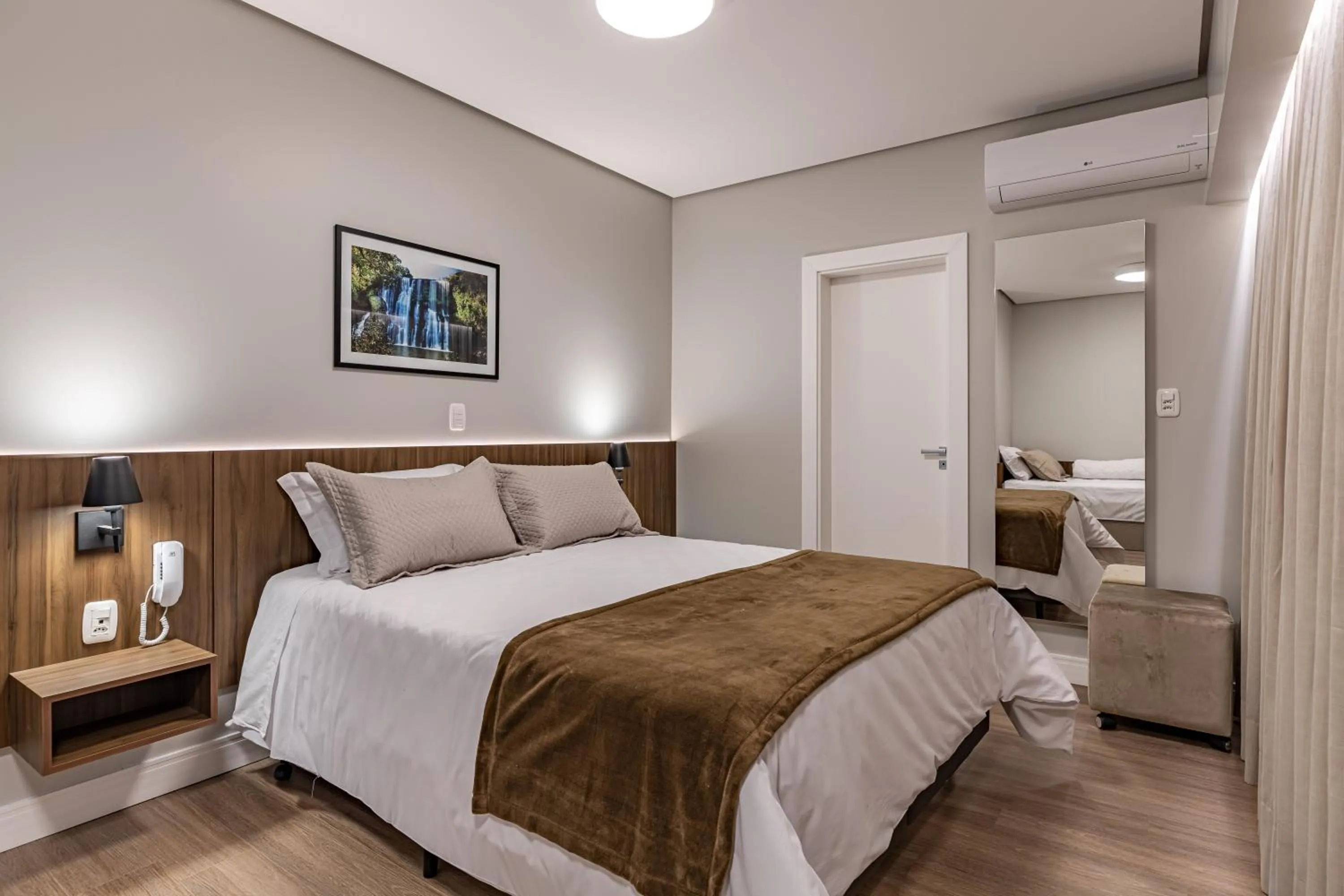 Bed in Pousada Serra Verde