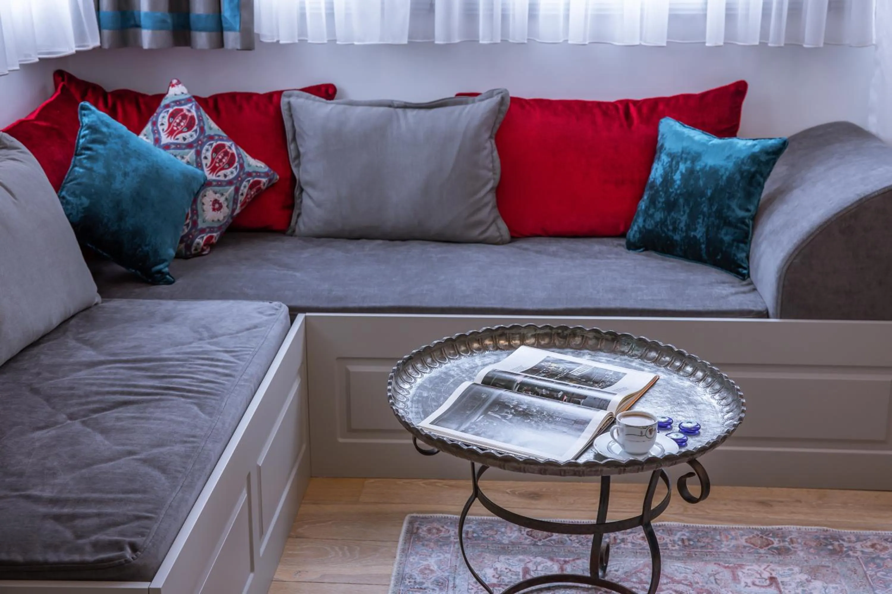 Seating area in 9 Doors Hotel