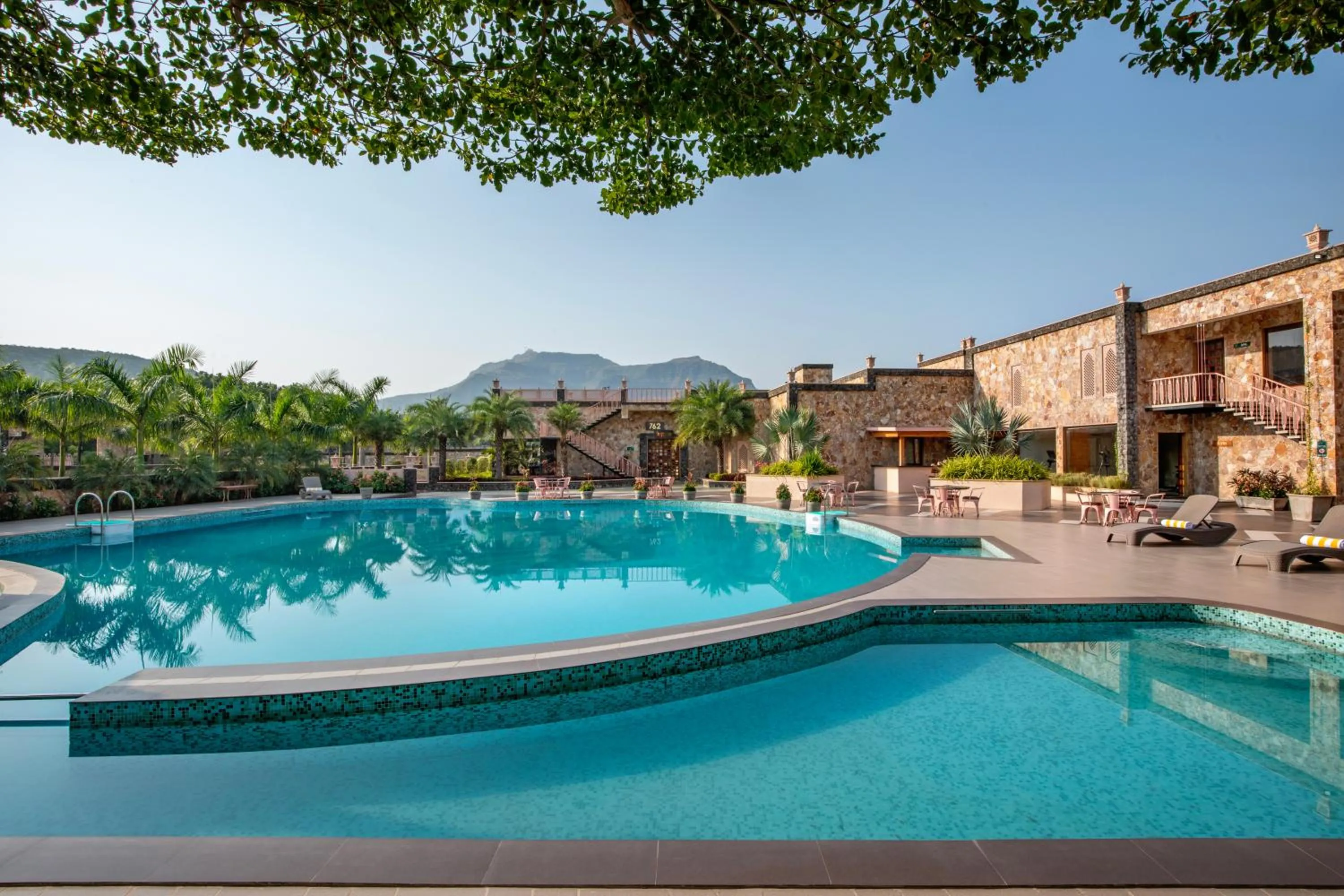 Swimming pool in Vikrama Heritage Resort Pavagadh