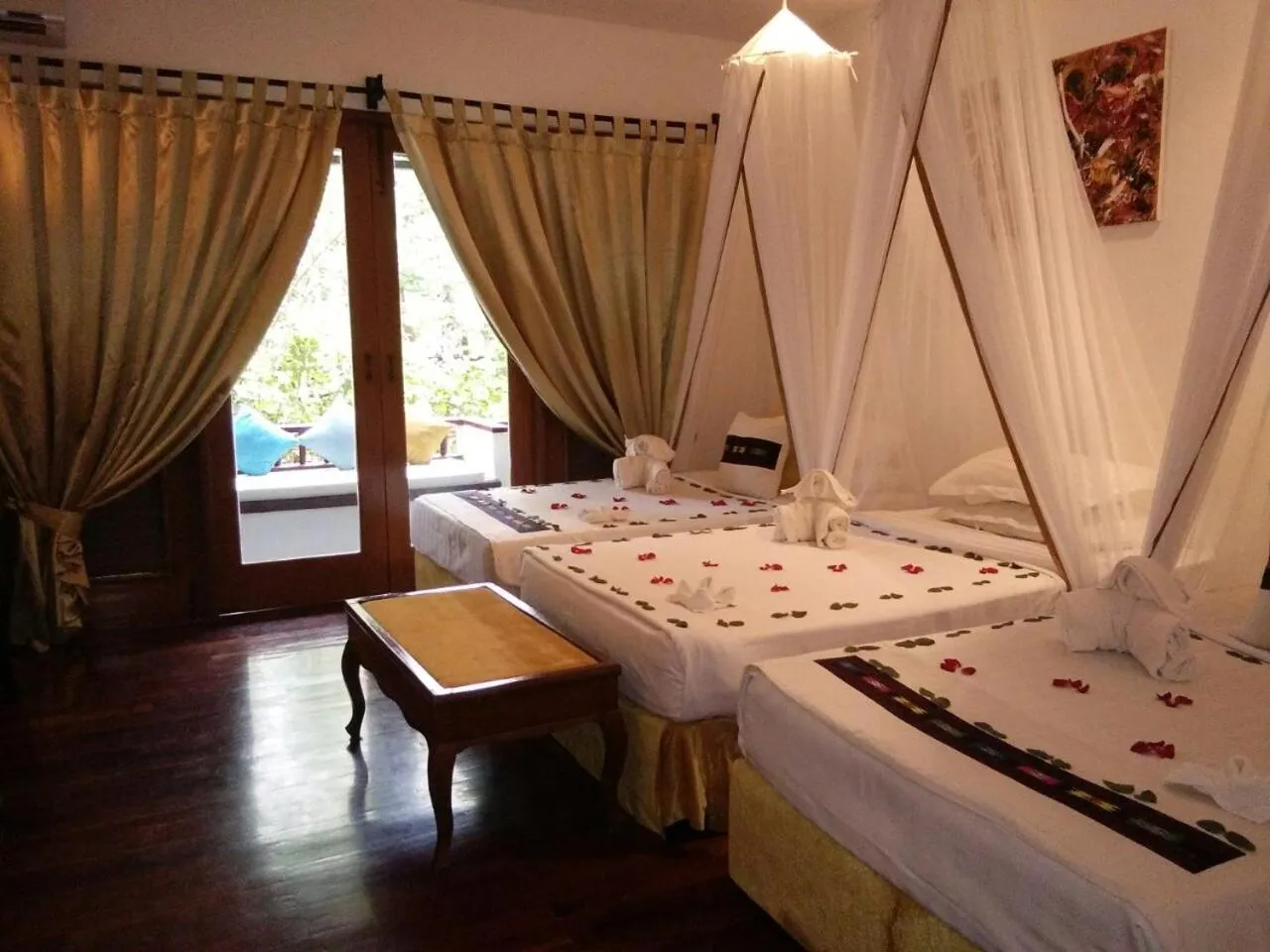 Bed in Emerald Sea Resort