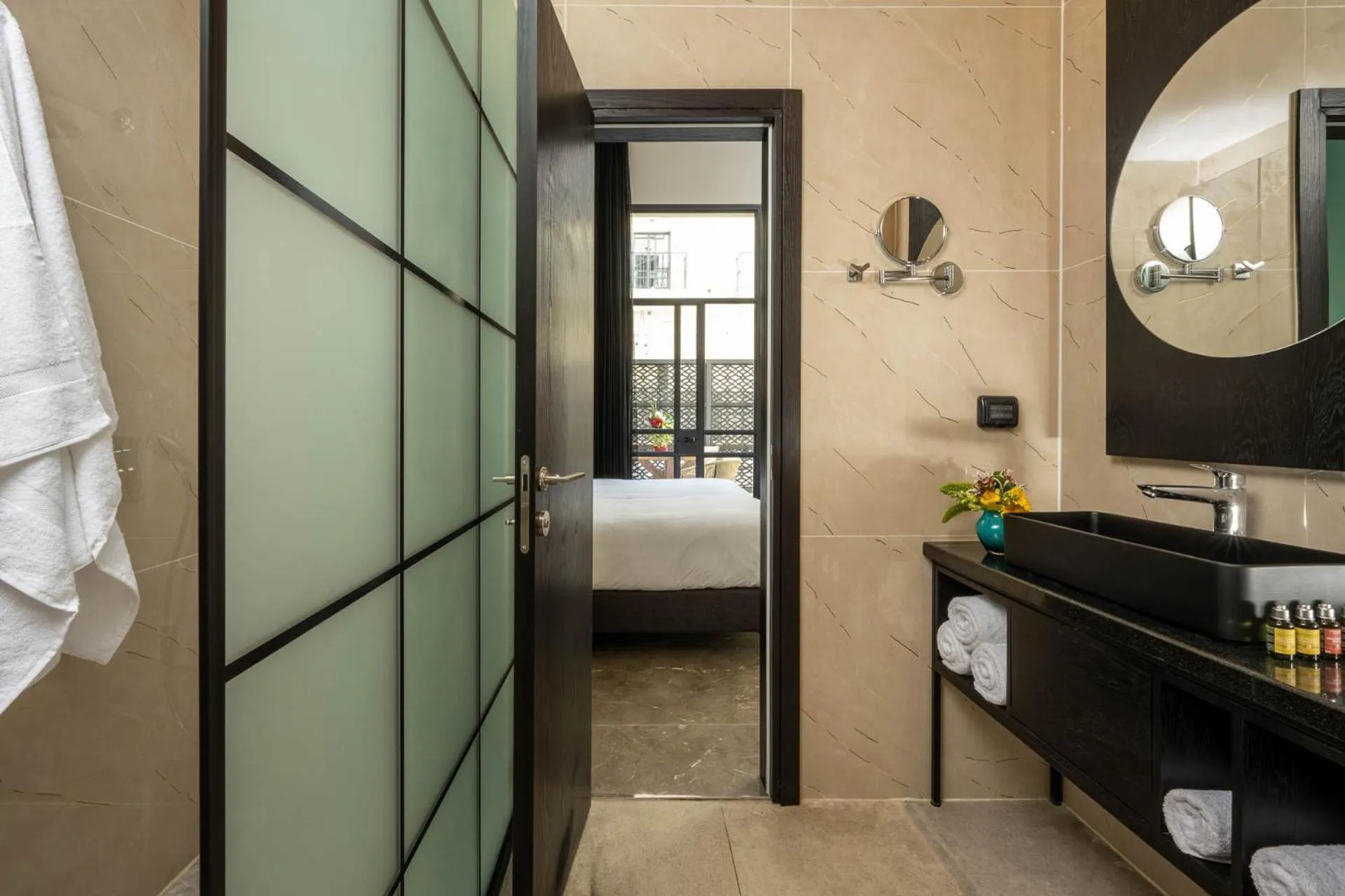 Bathroom, Bed in Hotel Botanica- Limited Edition By Fattal