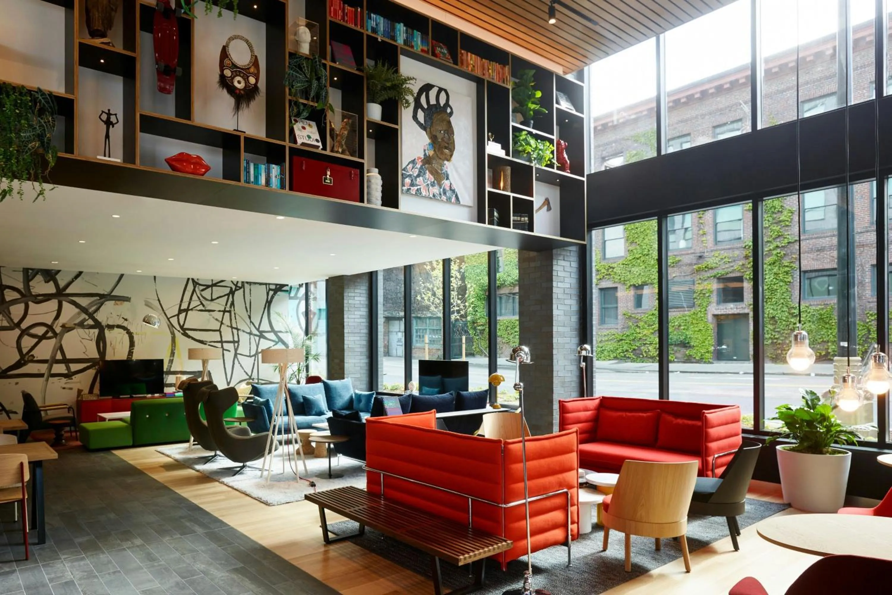 Lobby or reception in citizenM Seattle Pioneer Square