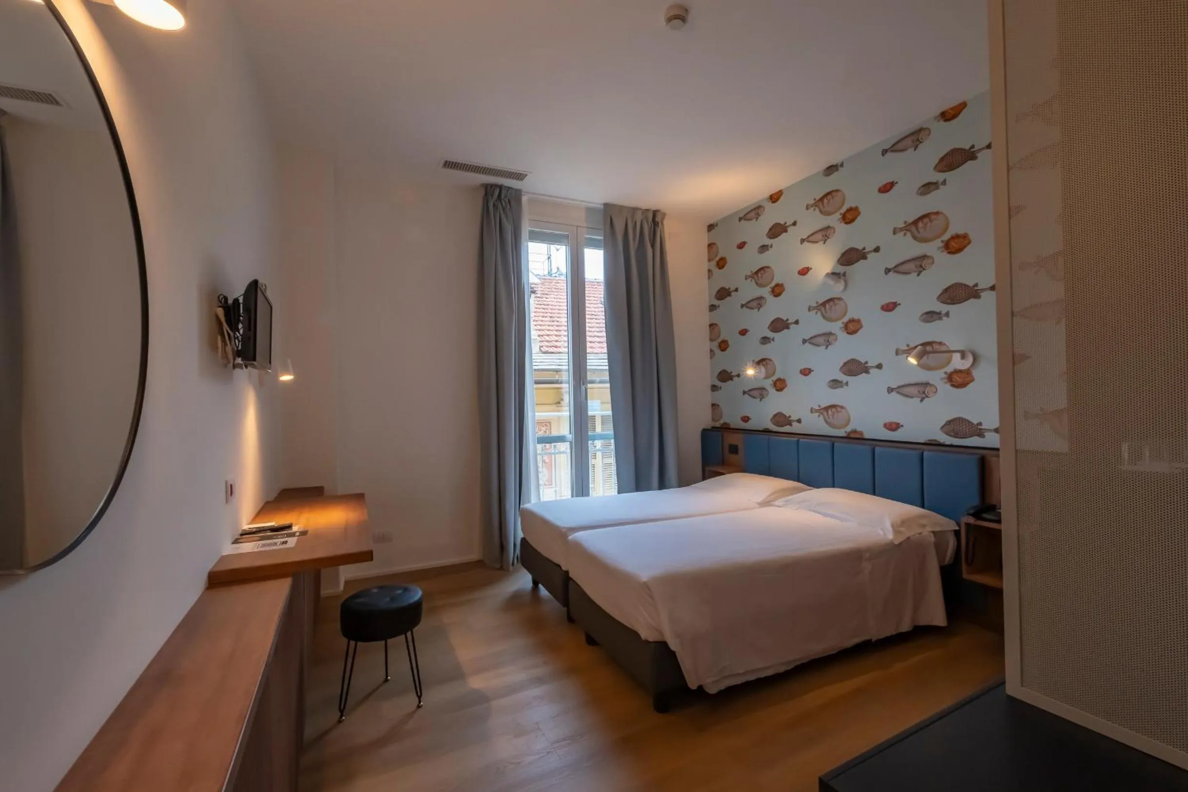 Bedroom, Bed in Hotel Italia e Lido Rapallo