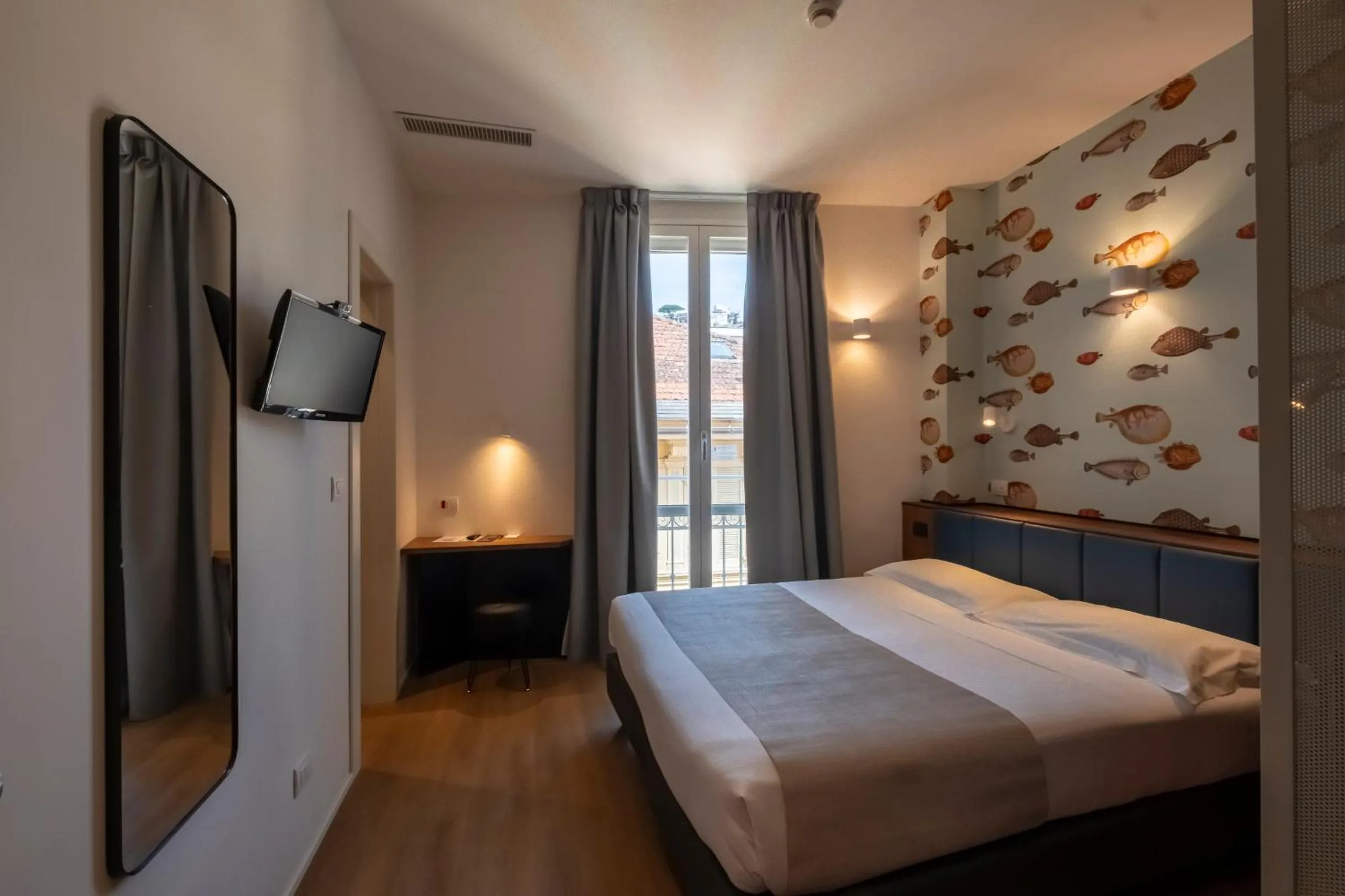 Bedroom, Bed in Hotel Italia e Lido Rapallo