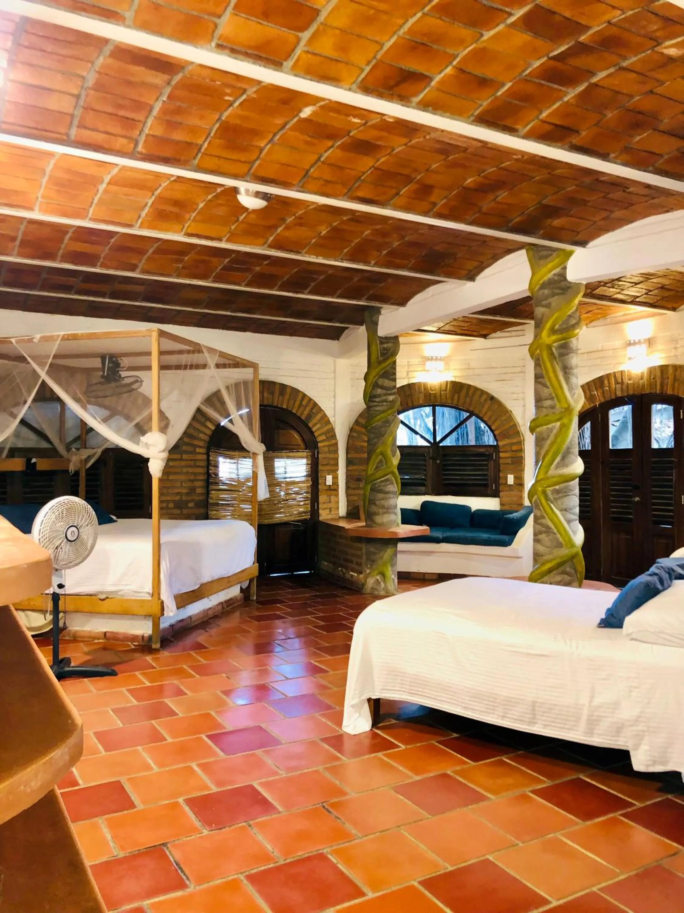 Bed in Sayulita Beach House Hotel