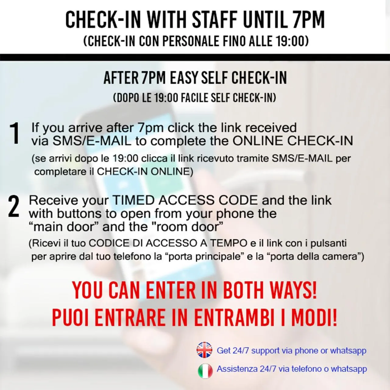 Text overlay in Hotel Costantini