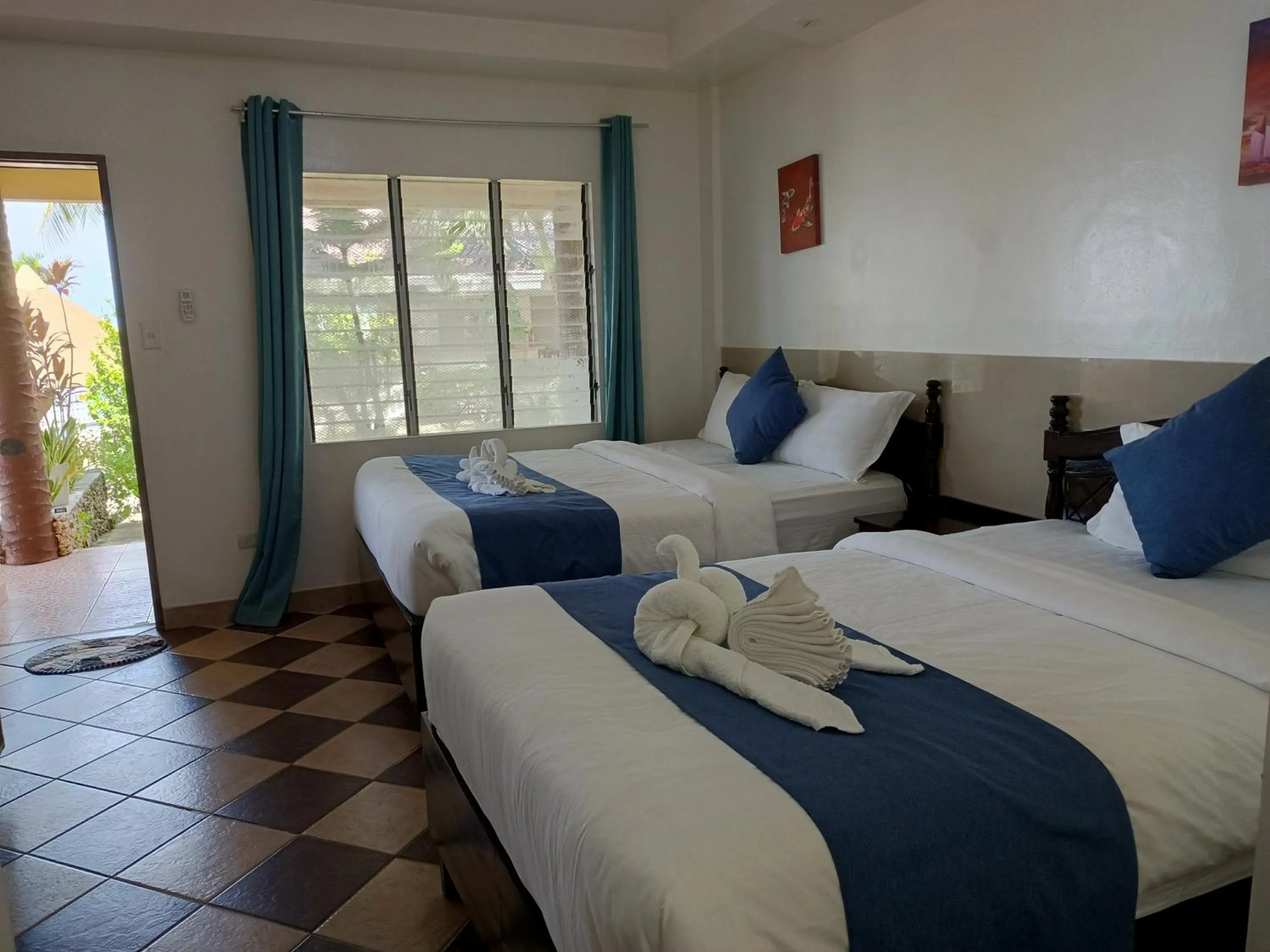 Bed in Azure Camotes Resort Hotel