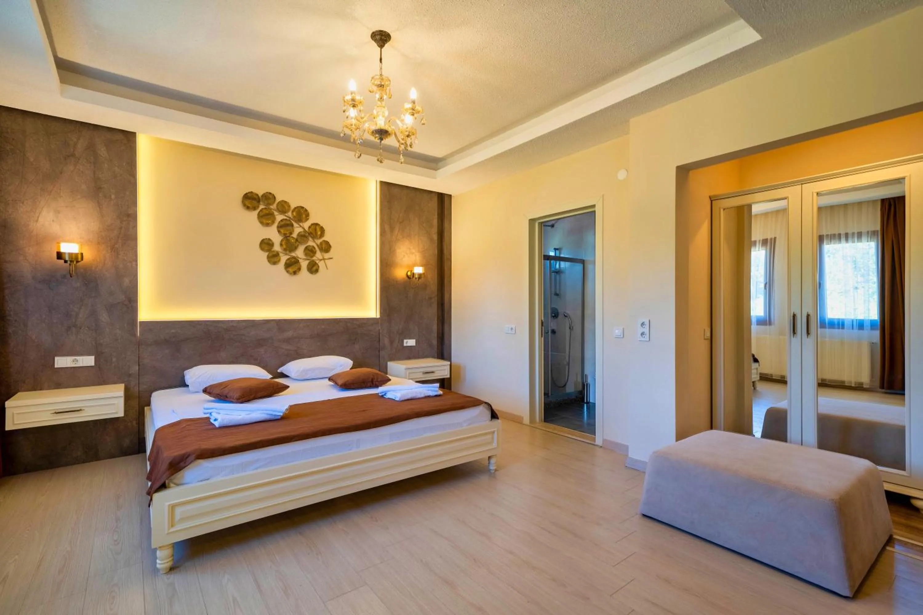 Bed in Lemon Villa Fethiye very special location and stylish design