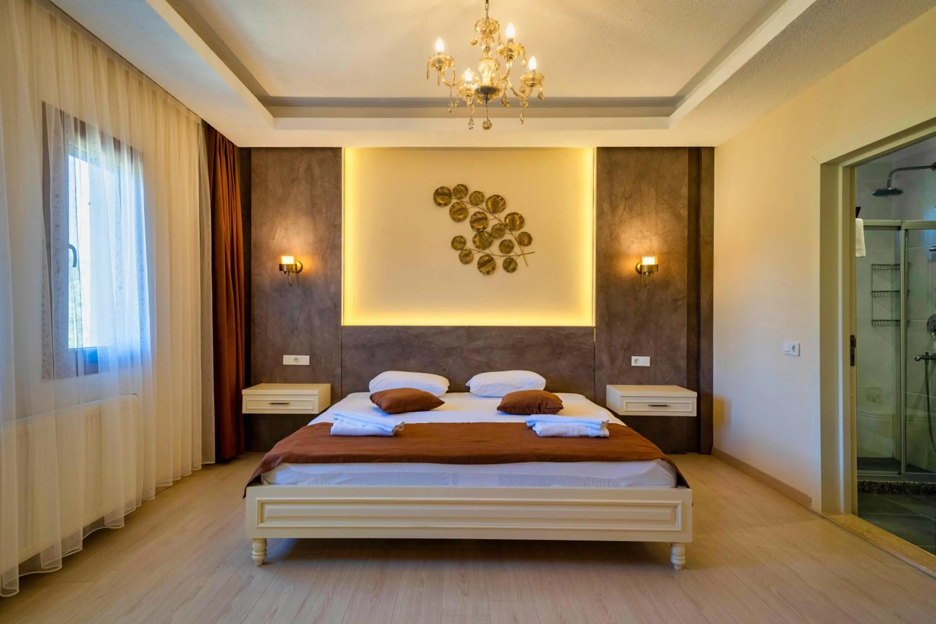 Bed in Lemon Villa Fethiye very special location and stylish design
