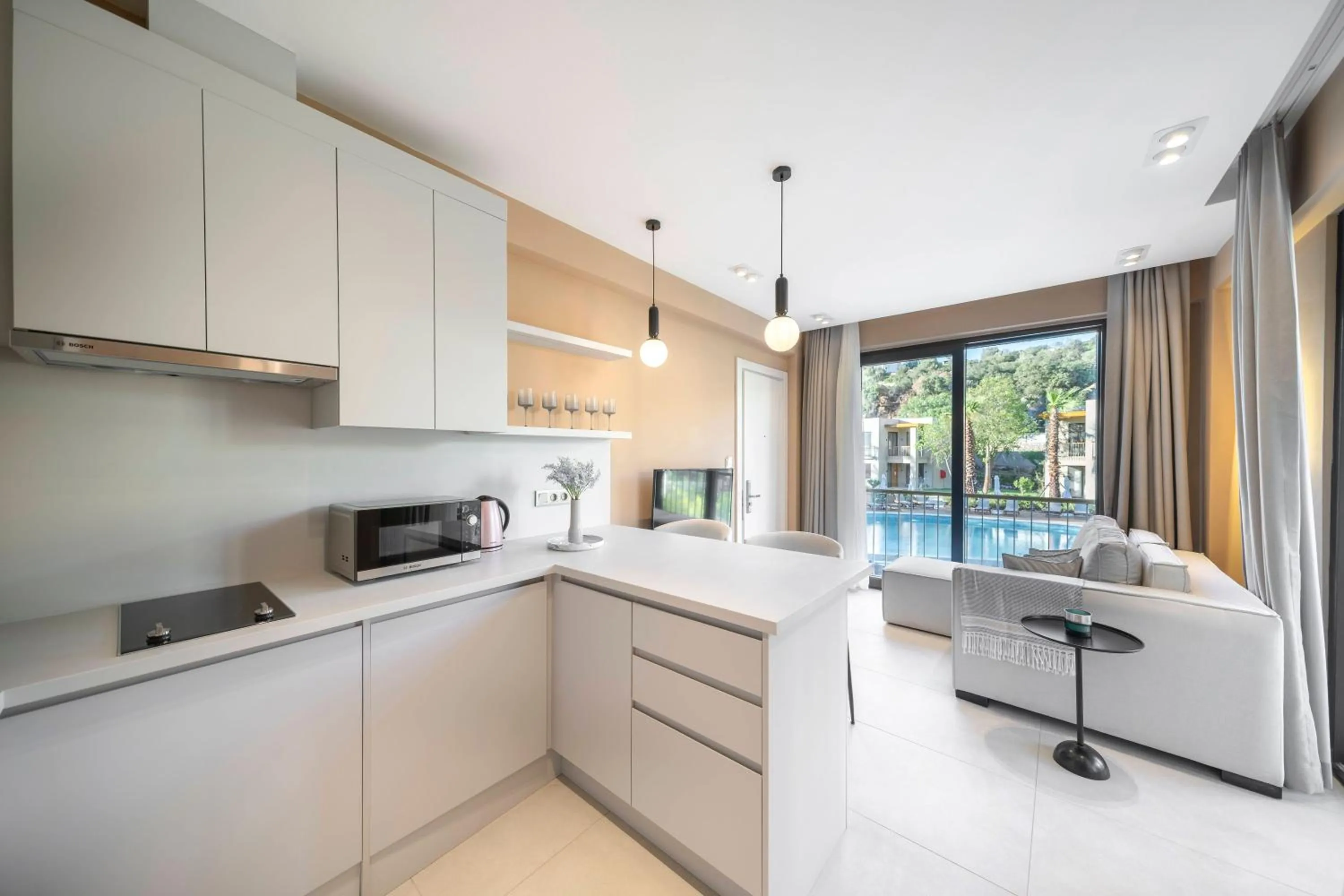 Kitchen or kitchenette in Helis Premium Suites Bodrum