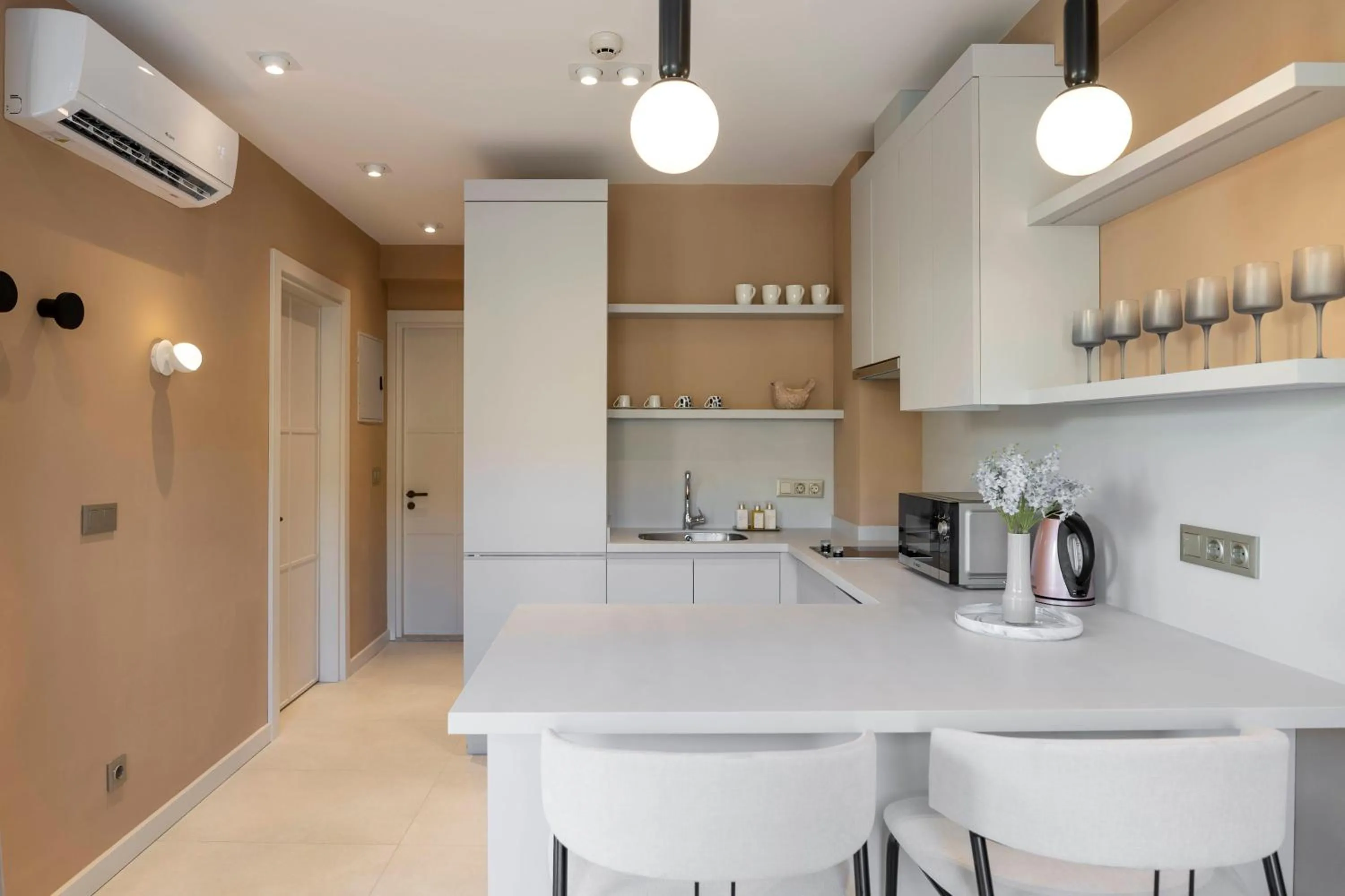 Kitchen or kitchenette in Helis Premium Suites Bodrum