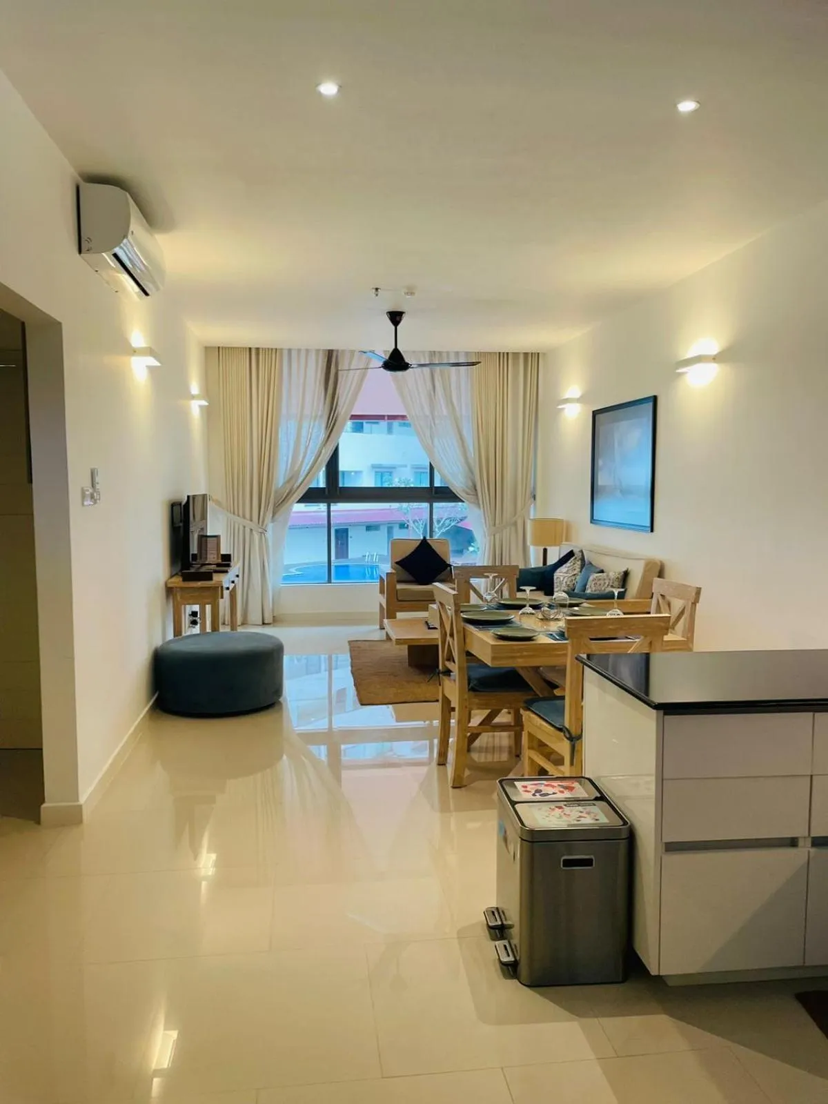 Living room in Oceanfront Galle by ICC