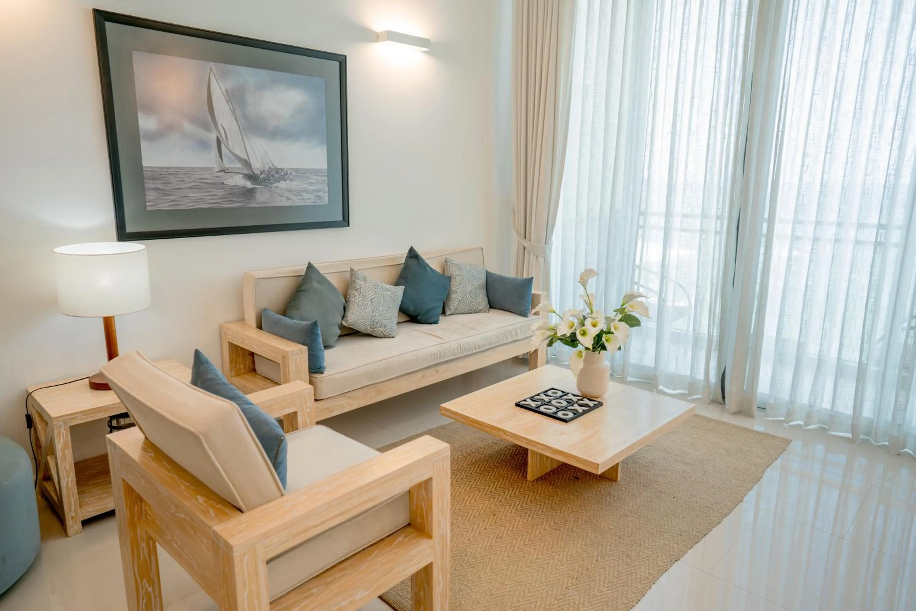 Living room in Oceanfront Galle by ICC