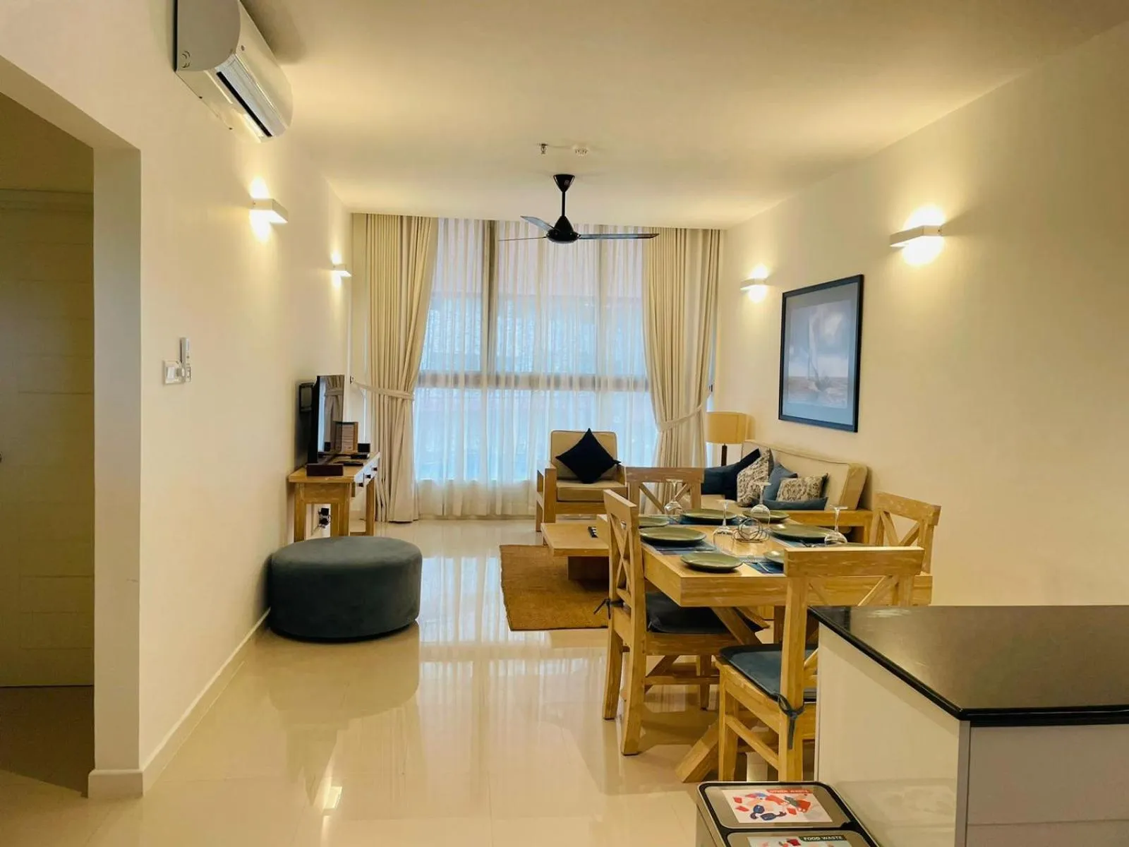 Living room in Oceanfront Galle by ICC