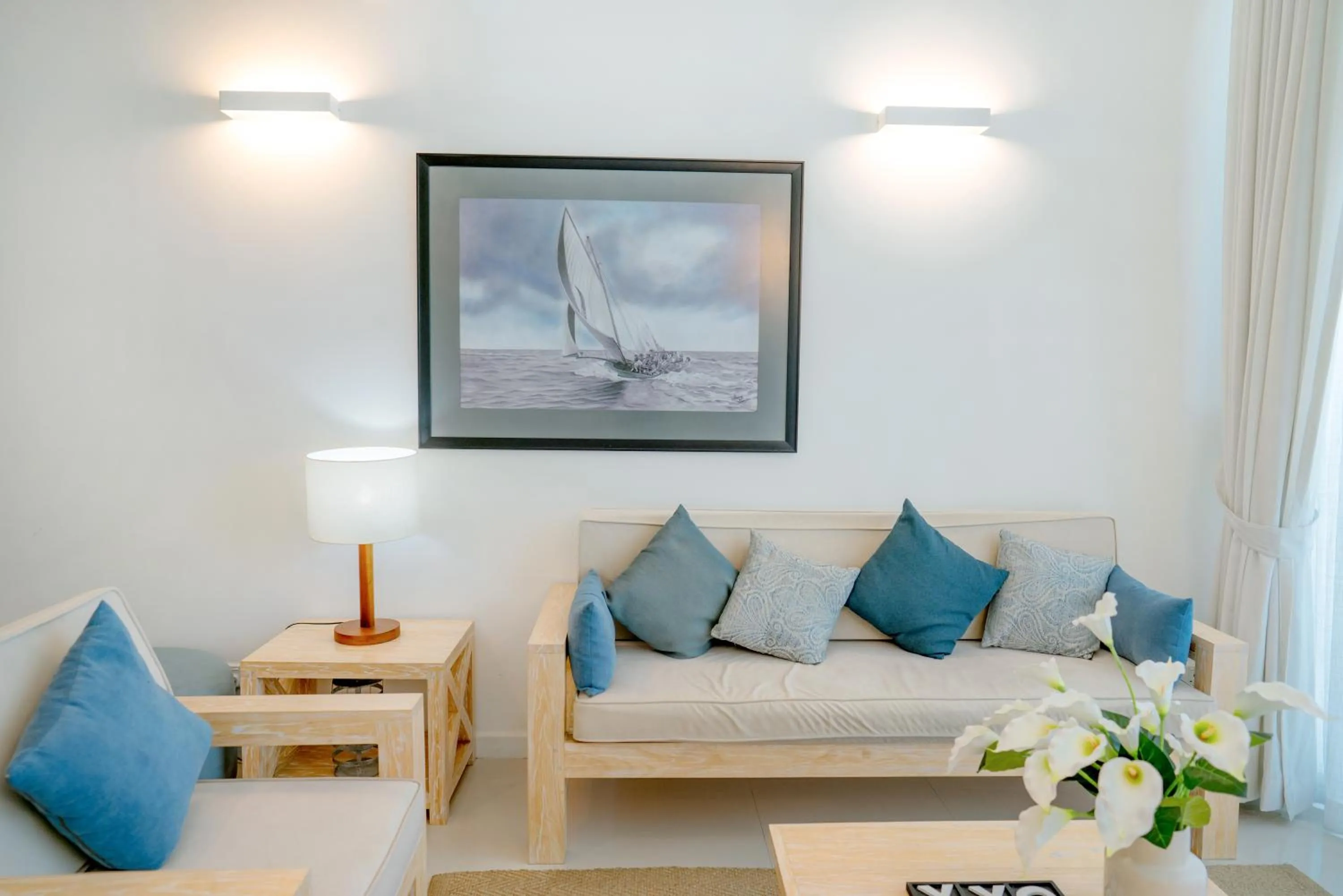 Living room in Oceanfront Galle by ICC