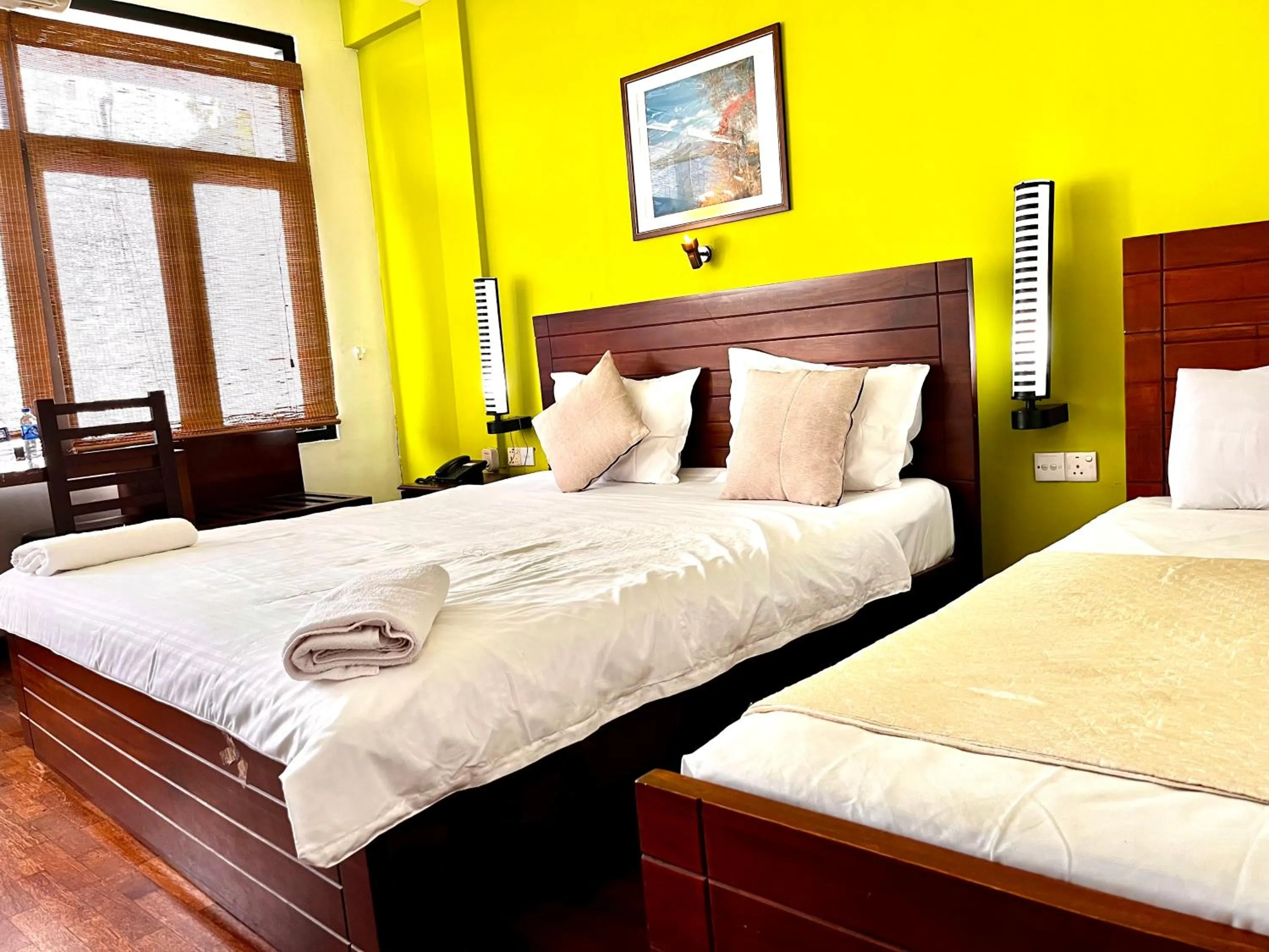 Bed in Subhas Tourist Hotel