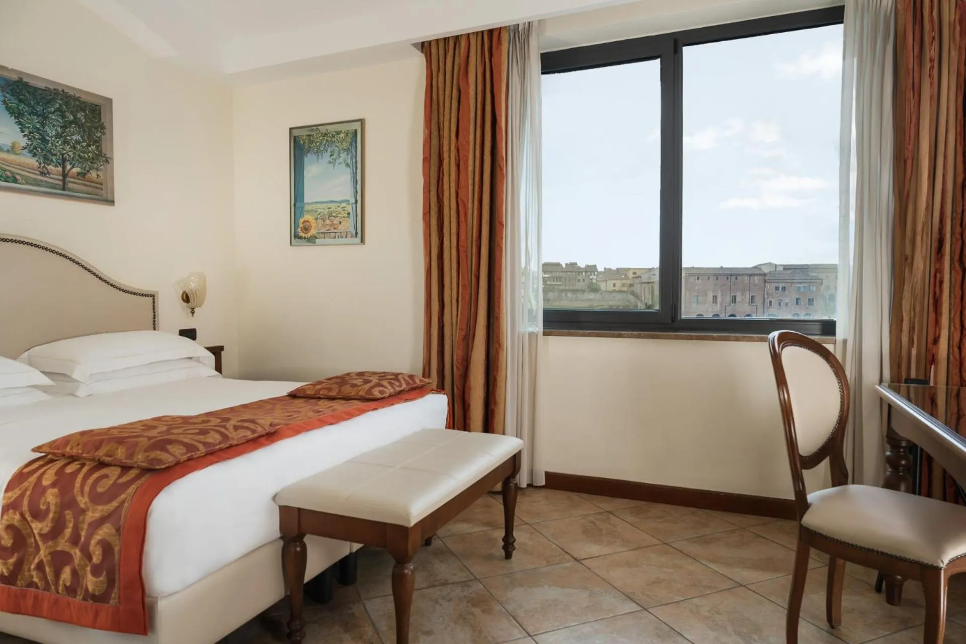 View (from property/room), Bed in Hotel Athena