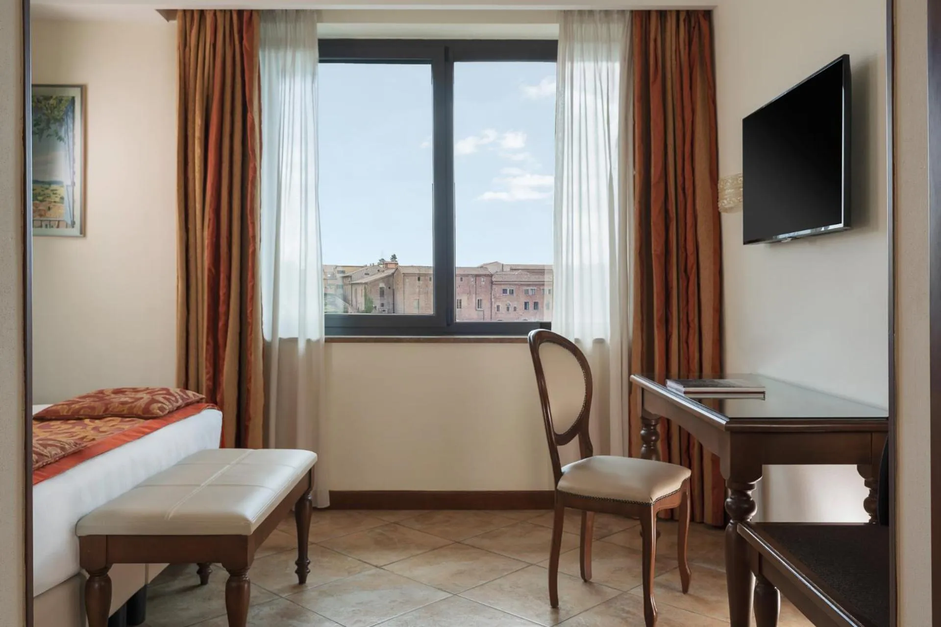 View (from property/room), Bed in Hotel Athena