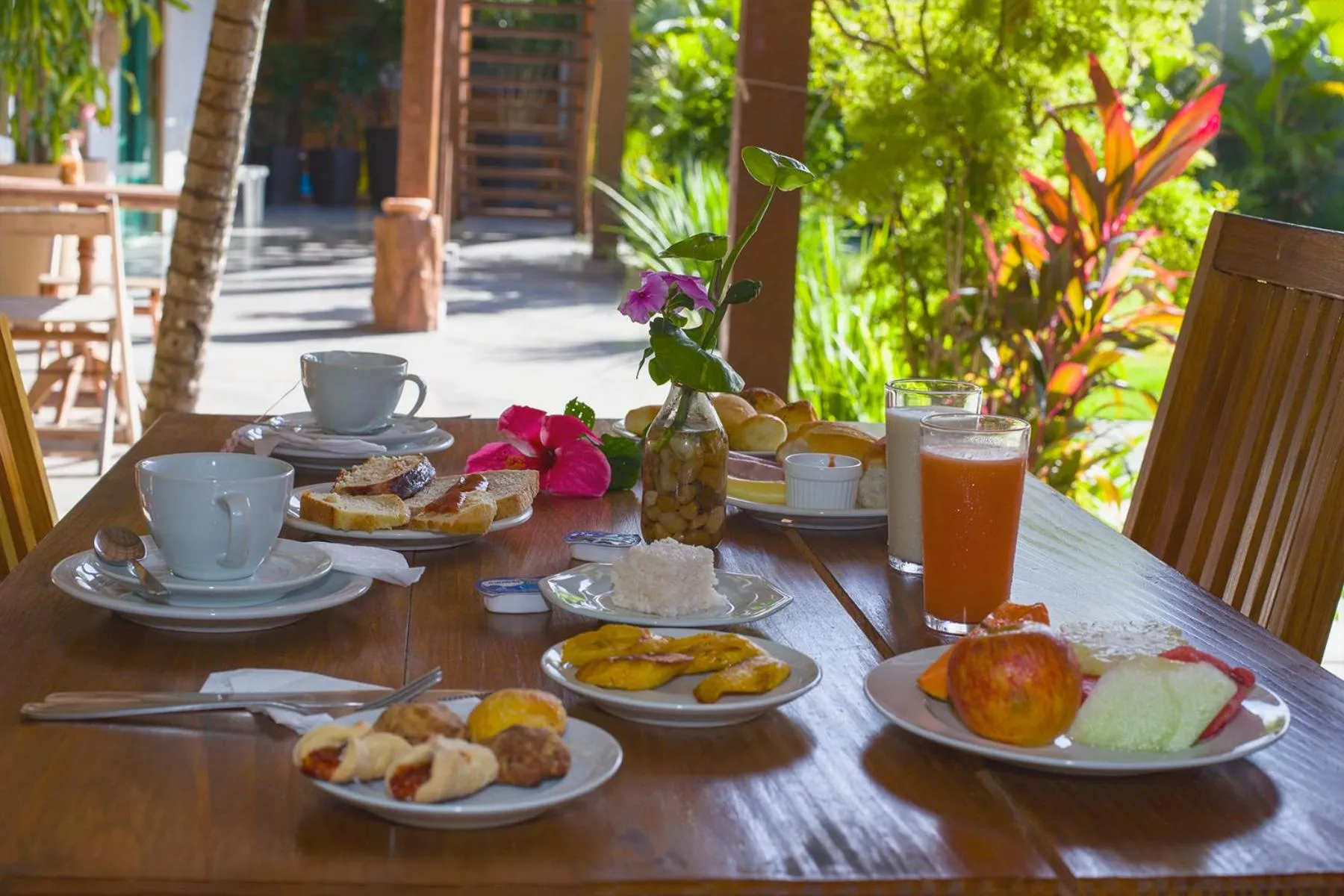 Breakfast in Tropical Beach