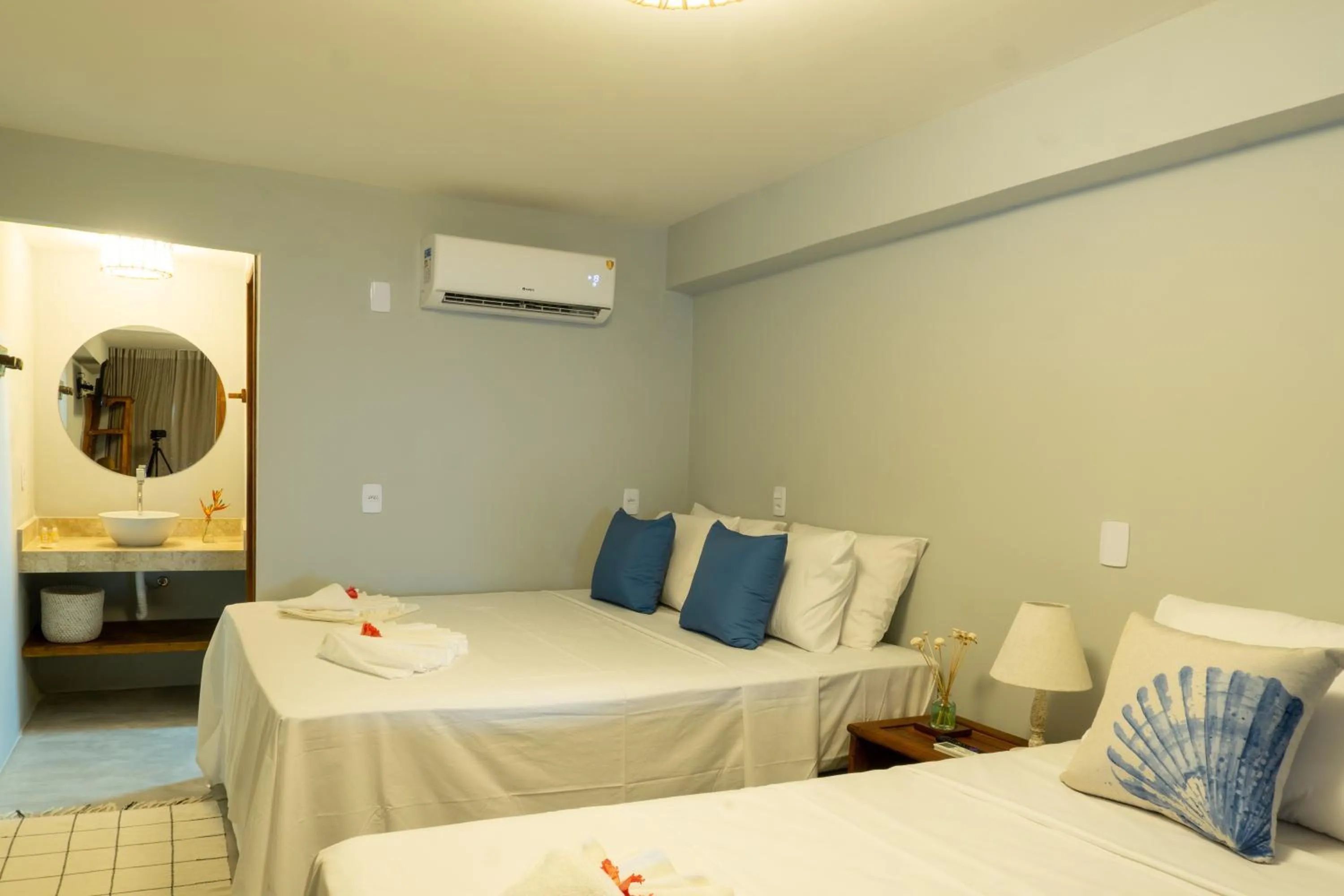 Bed in Tropical Beach