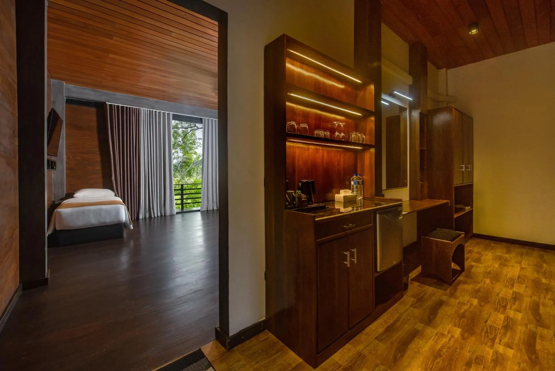 wardrobe, Bed in Atha Resort