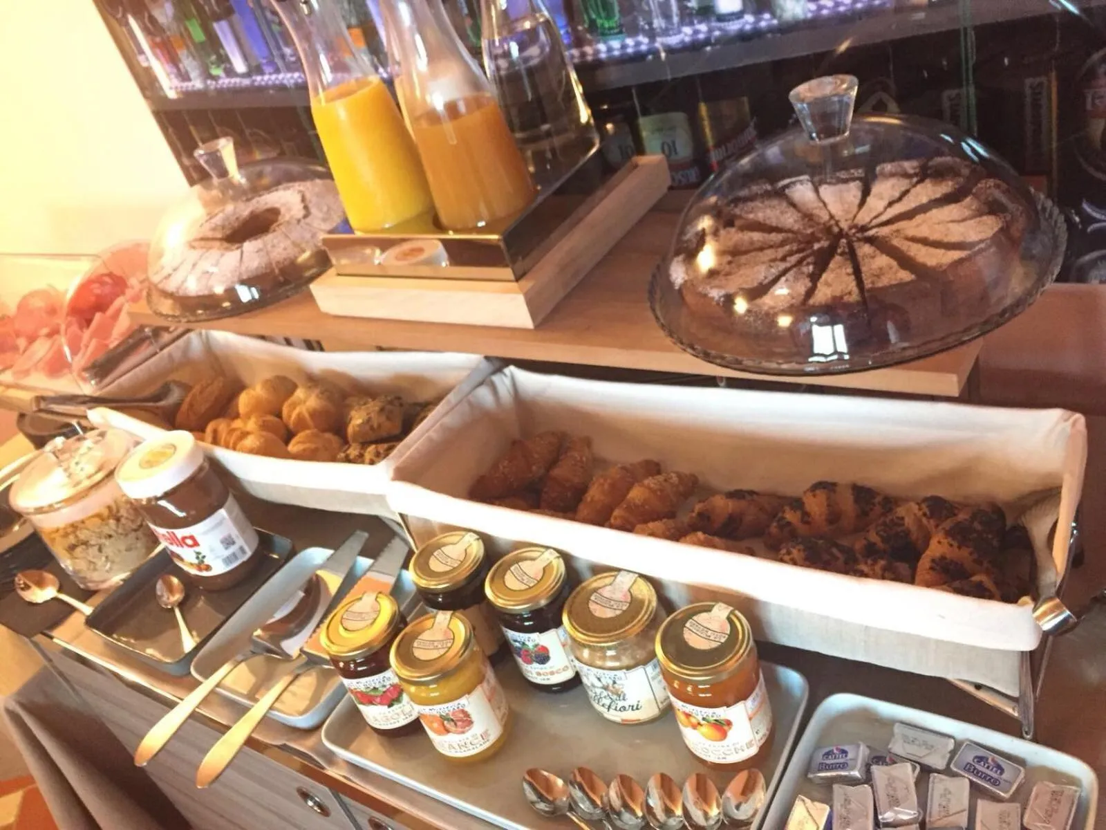 Continental breakfast in Fattoria San Lorenzo