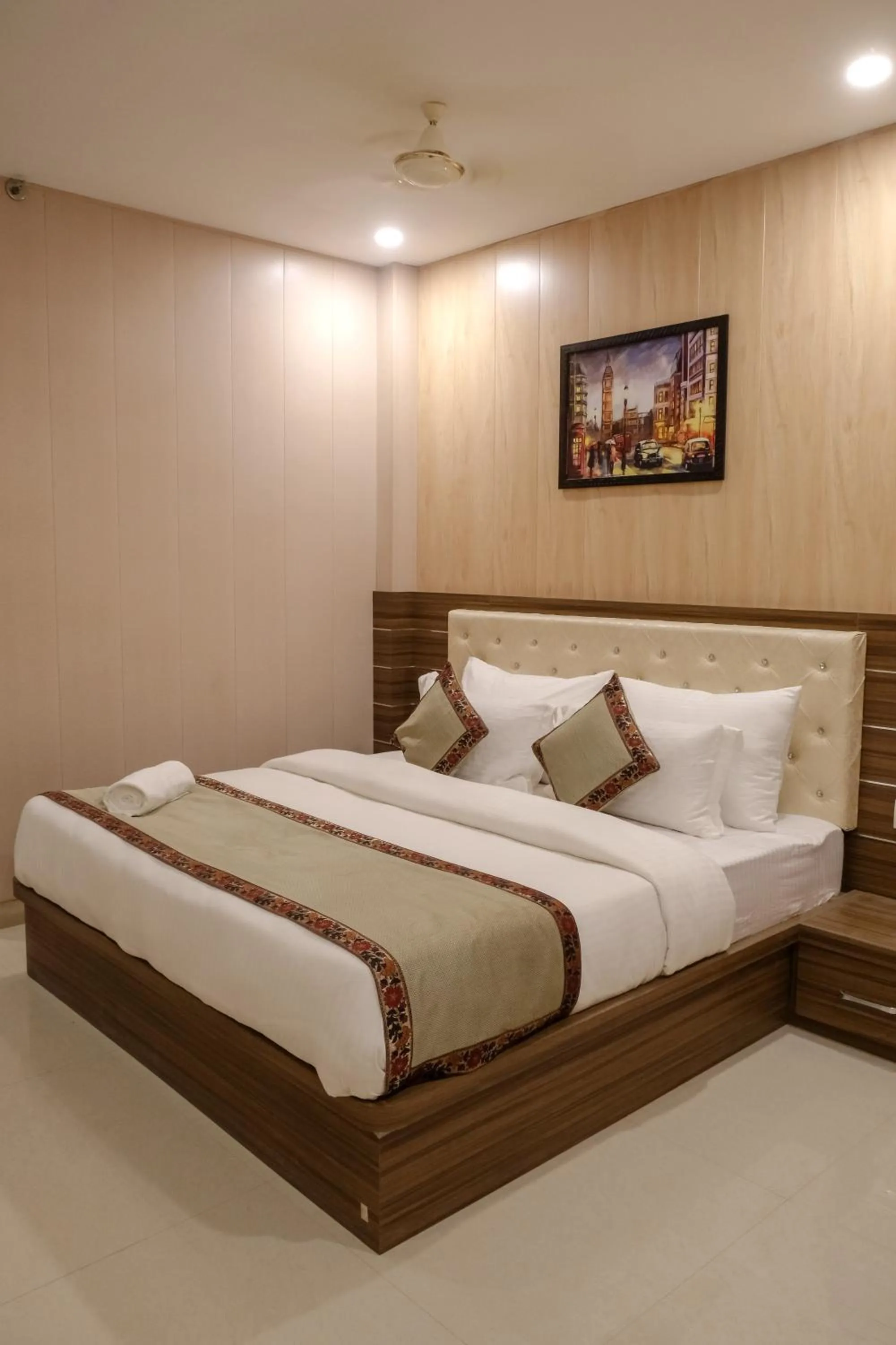 Bed in Hotel Sri Balaji