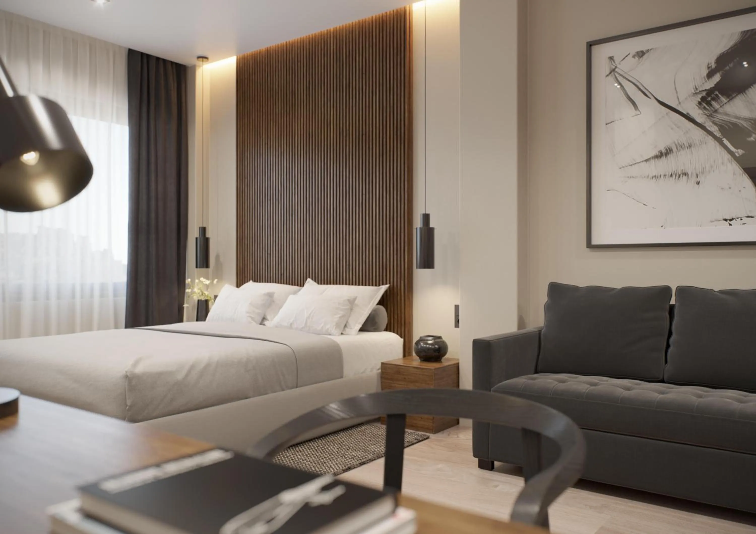 Bedroom, Bed in Athens Tower