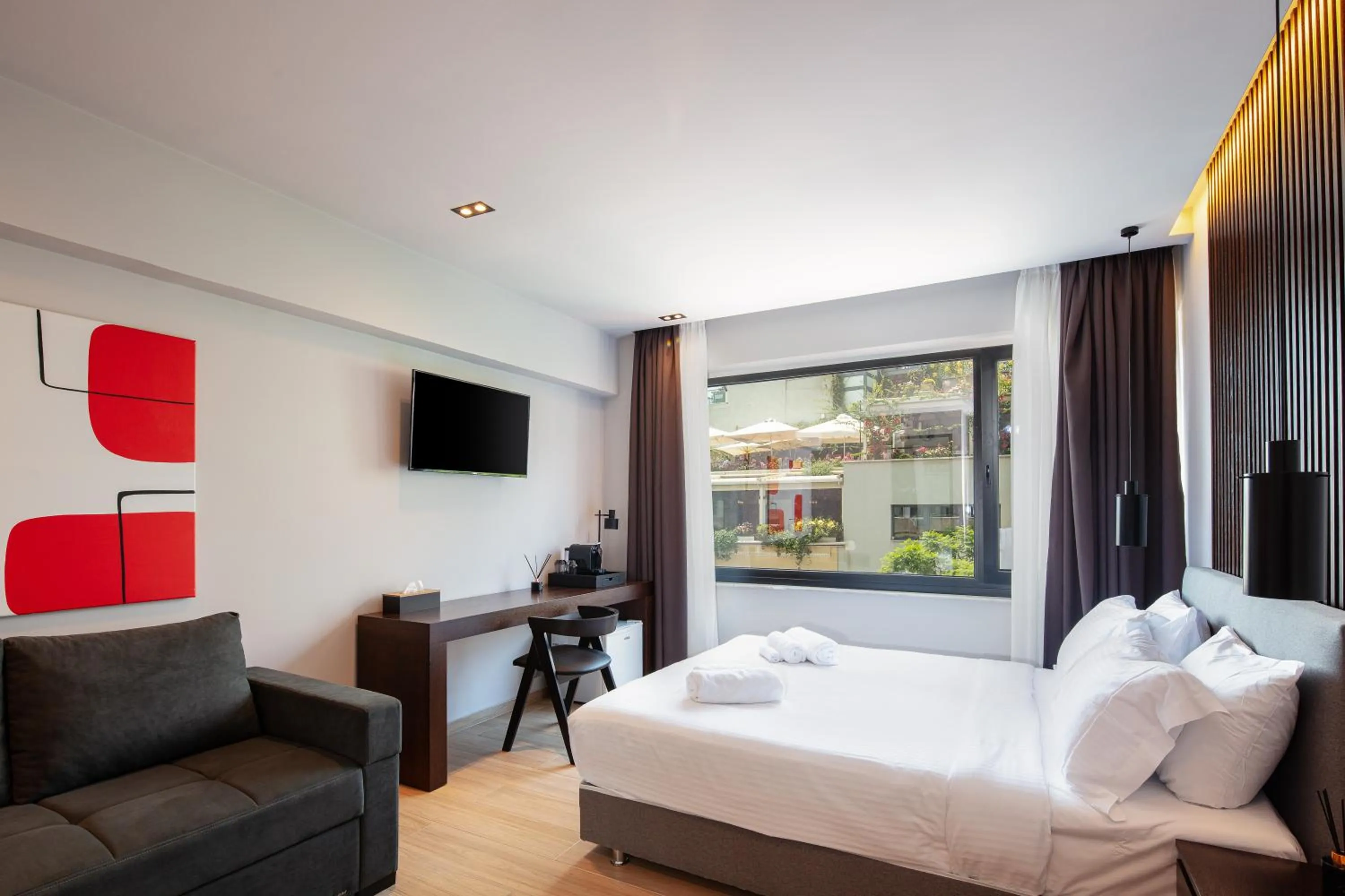 View (from property/room), Bed in Athens Tower