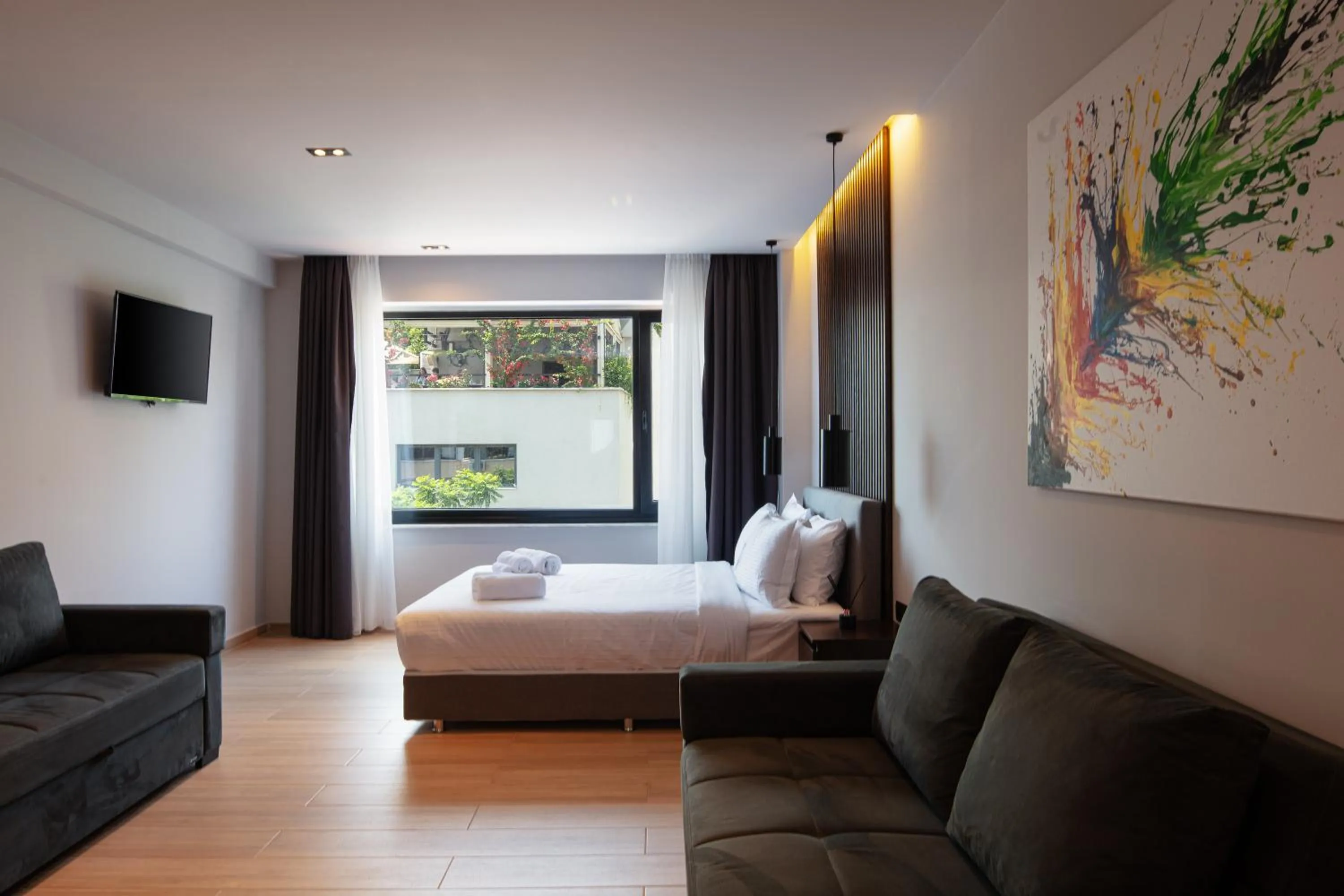 Bedroom, Bed in Athens Tower