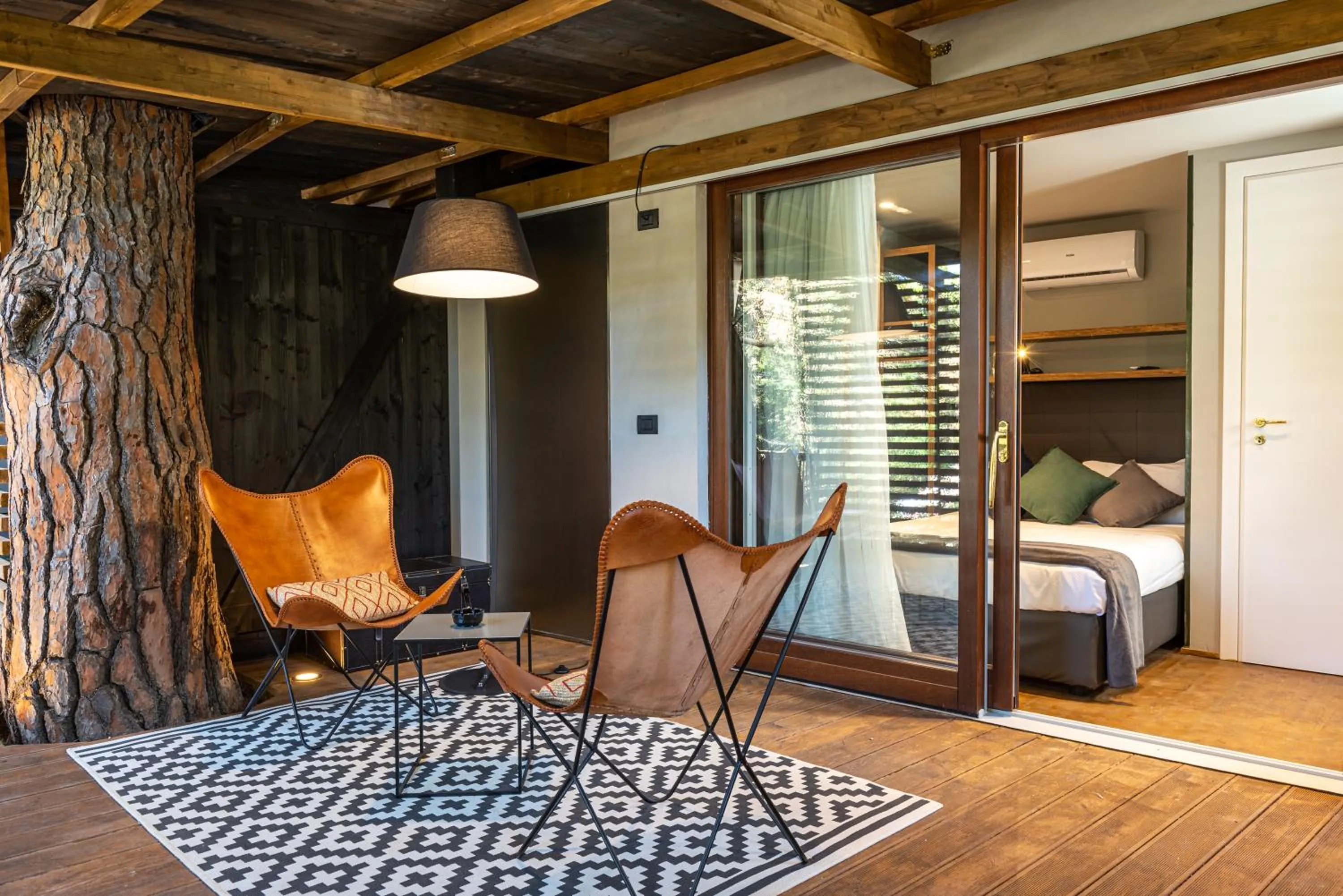 Property building, Bed in Camping Village Santapomata